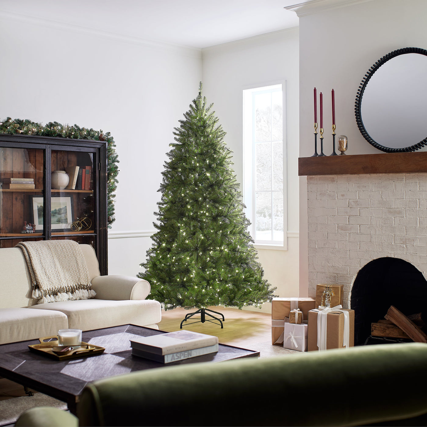 7.5 ft. Pre-Lit Dunhill Fir Tree with Dual Color LED Lights