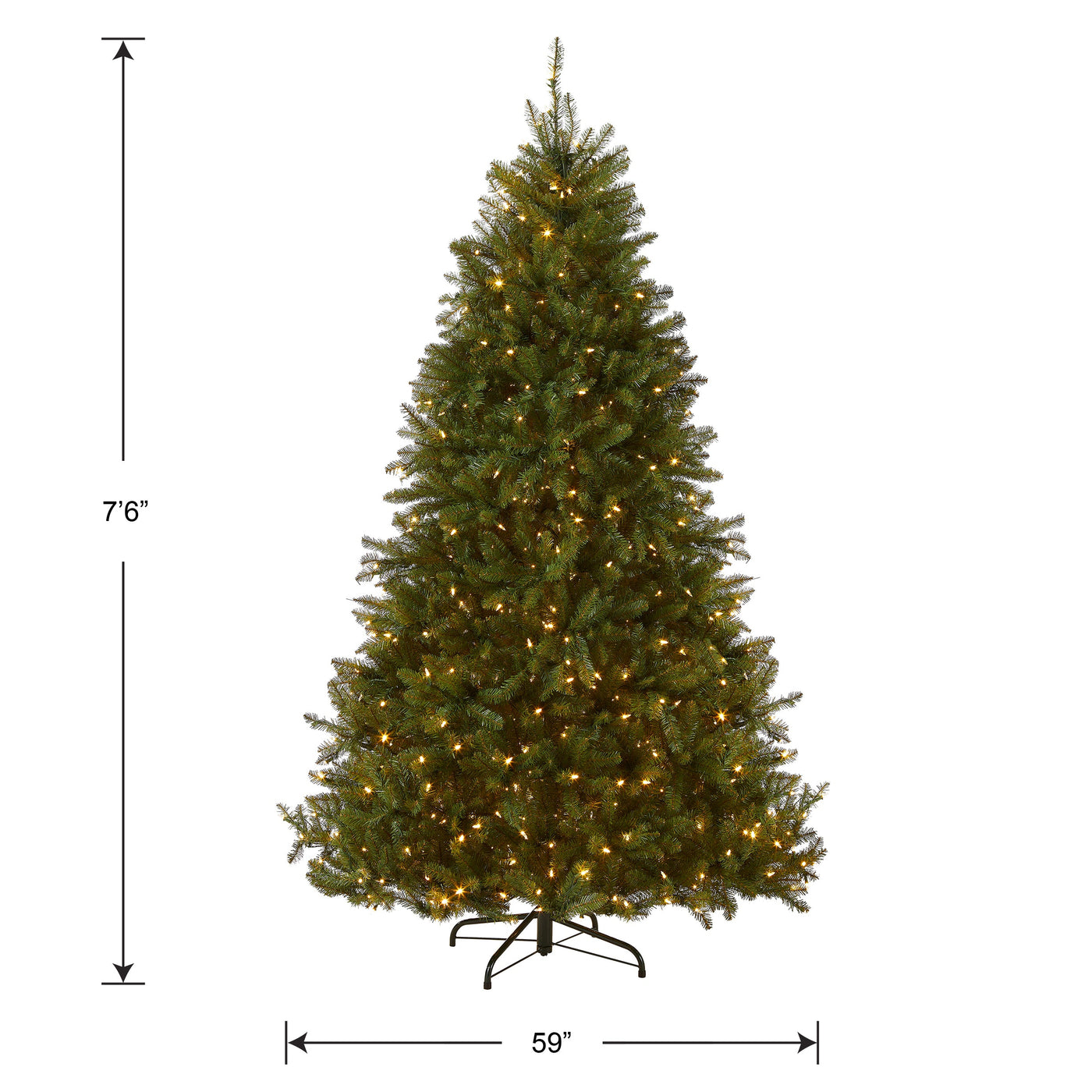 7.5 ft. Pre-Lit Dunhill Fir Tree with Dual Color LED Lights
