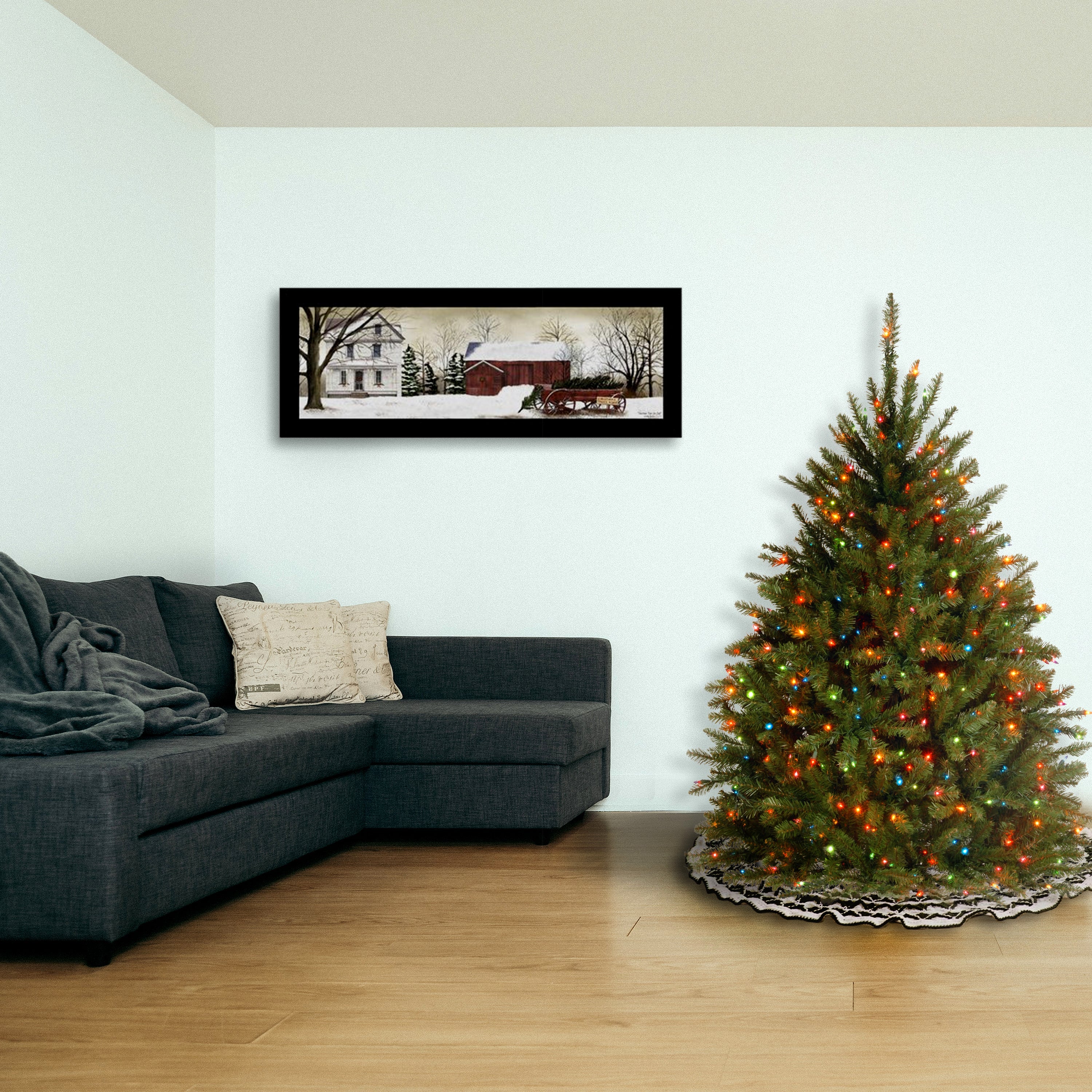 4.5 ft. Pre-Lit Dunhill Fir Tree with Multicolor Lights