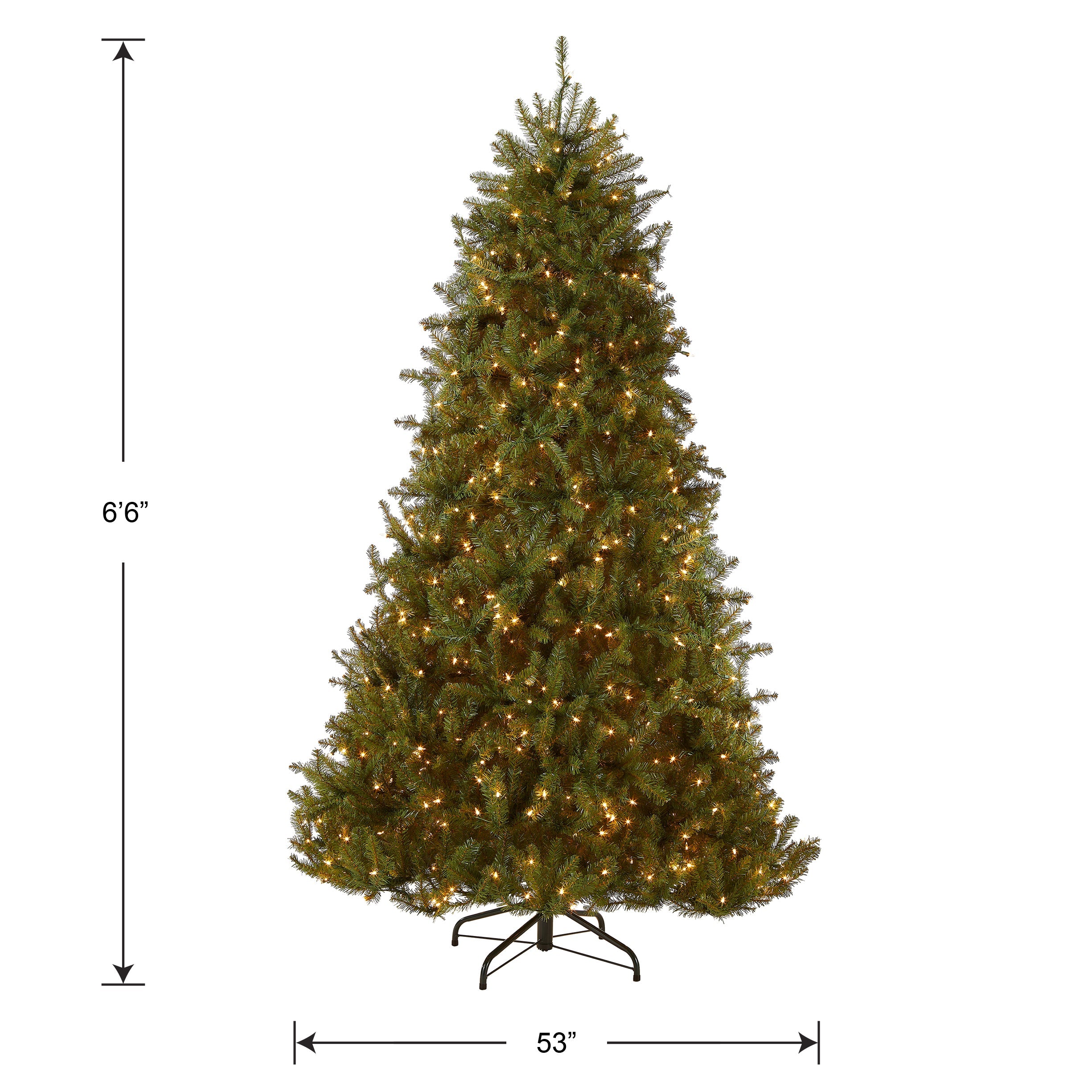 6.5 ft. Pre-Lit Dunhill Fir Tree with Clear Lights