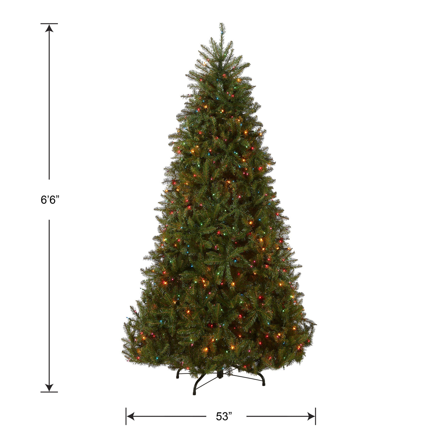 6.5 ft. Pre-Lit Dunhill Fir Tree with Multicolor Lights