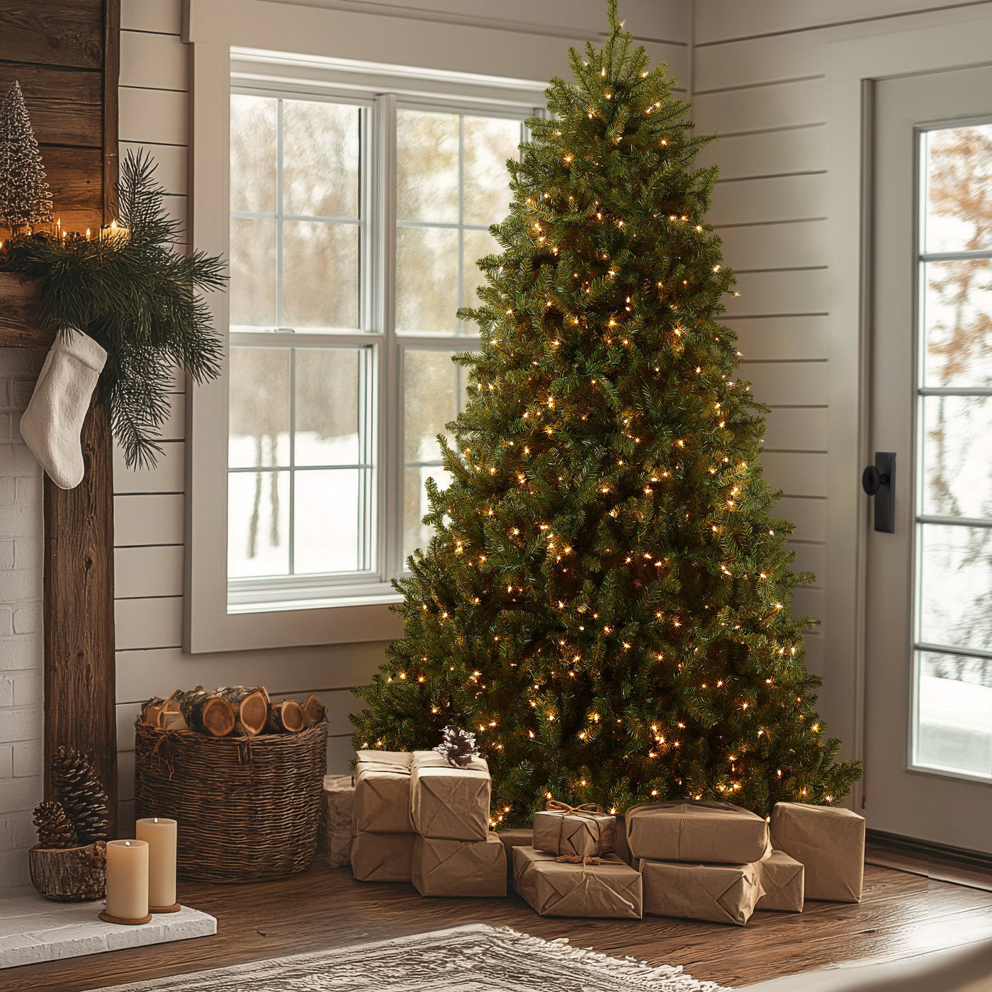 7 ft. Pre-Lit Dunhill Fir Tree with Clear Lights