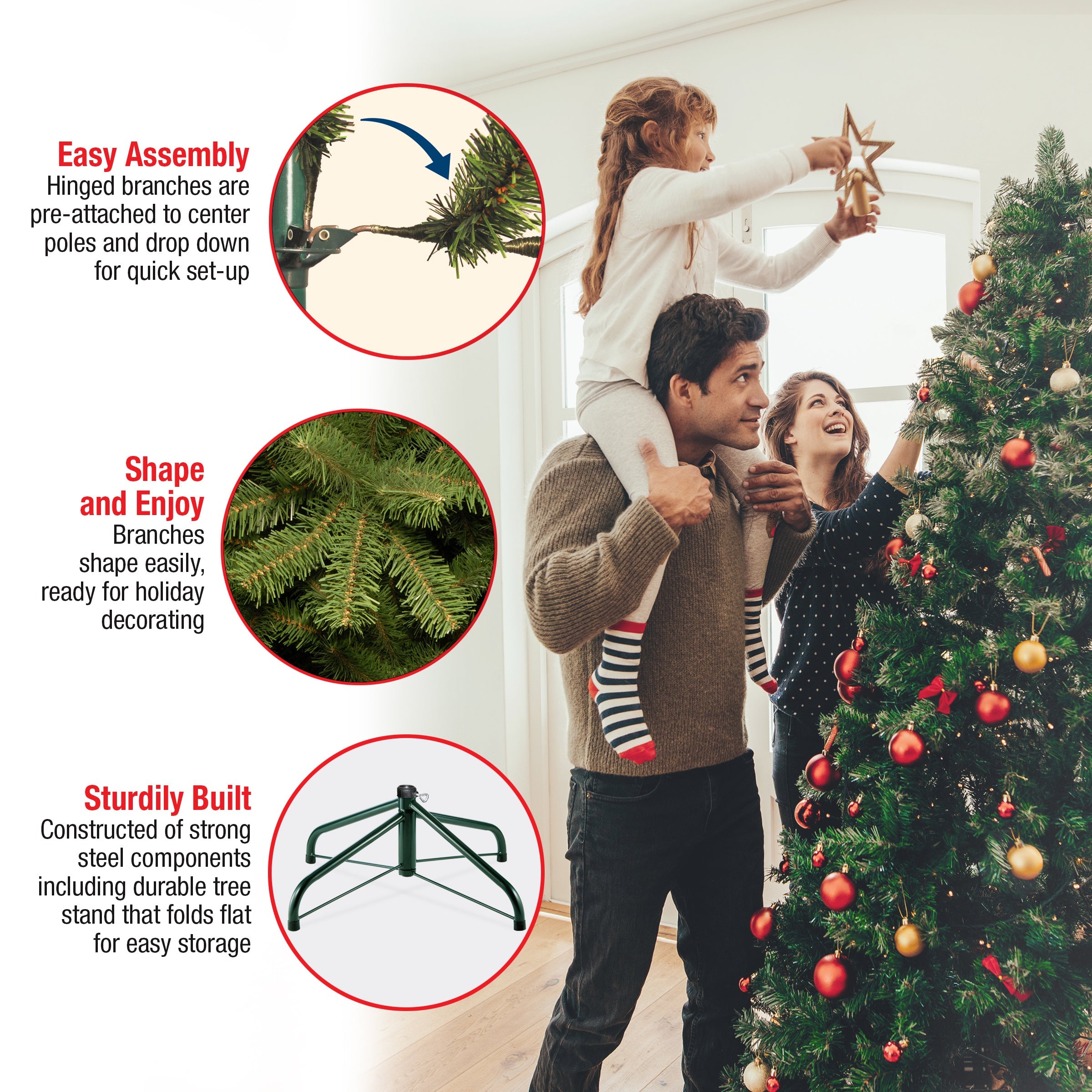 7.5 ft. Pre-Lit Dunhill Fir Tree with Clear Lights