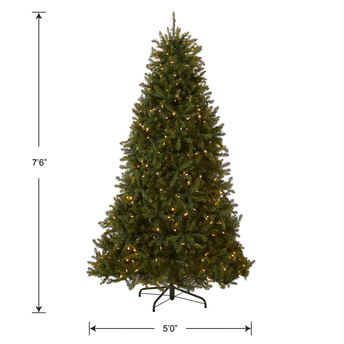 7.5 ft. Pre-Lit Dunhill Fir Tree with PowerConnect Dual Color LED Lights