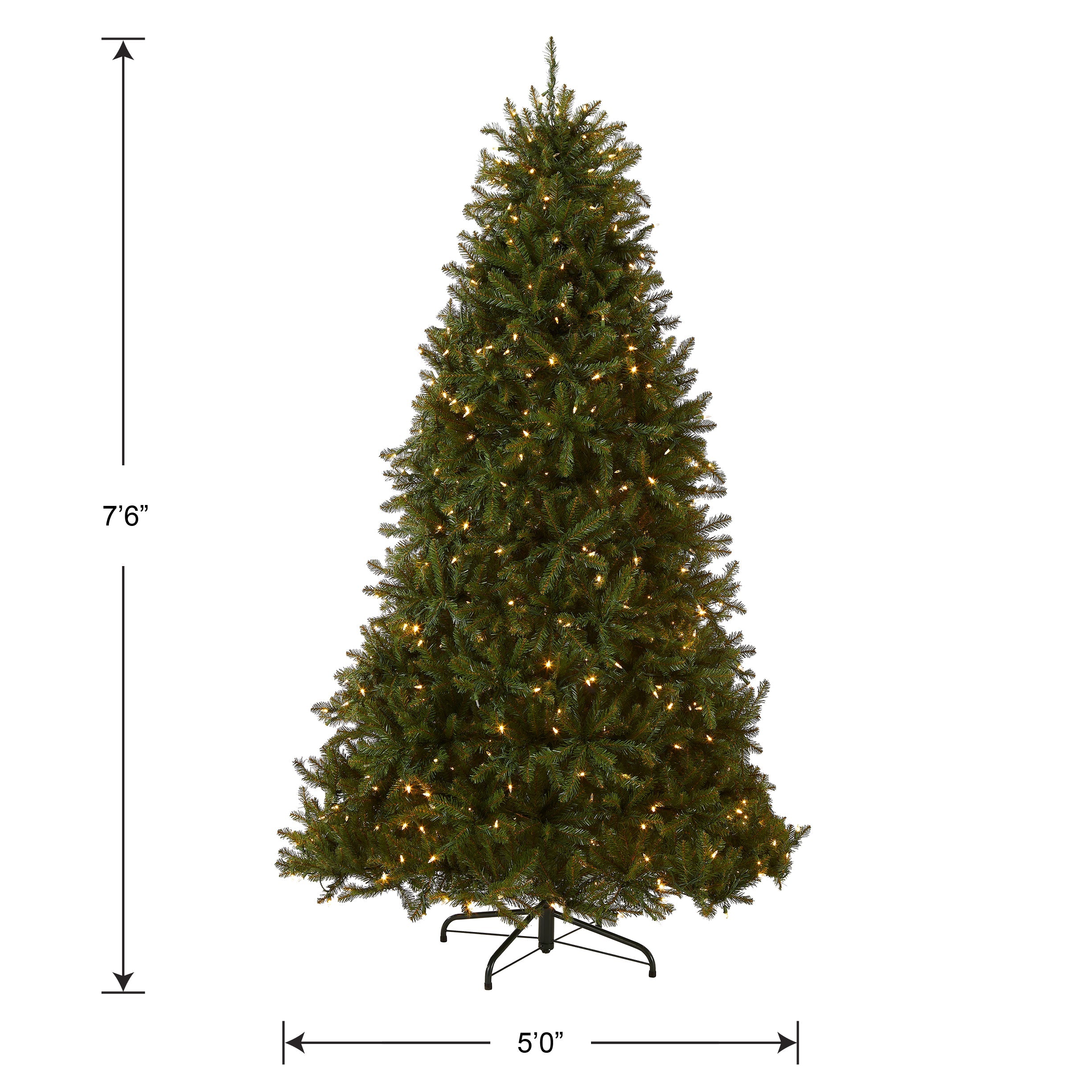 7.5 ft. Pre-Lit Dunhill Fir Tree with PowerConnect Dual Color LED Lights
