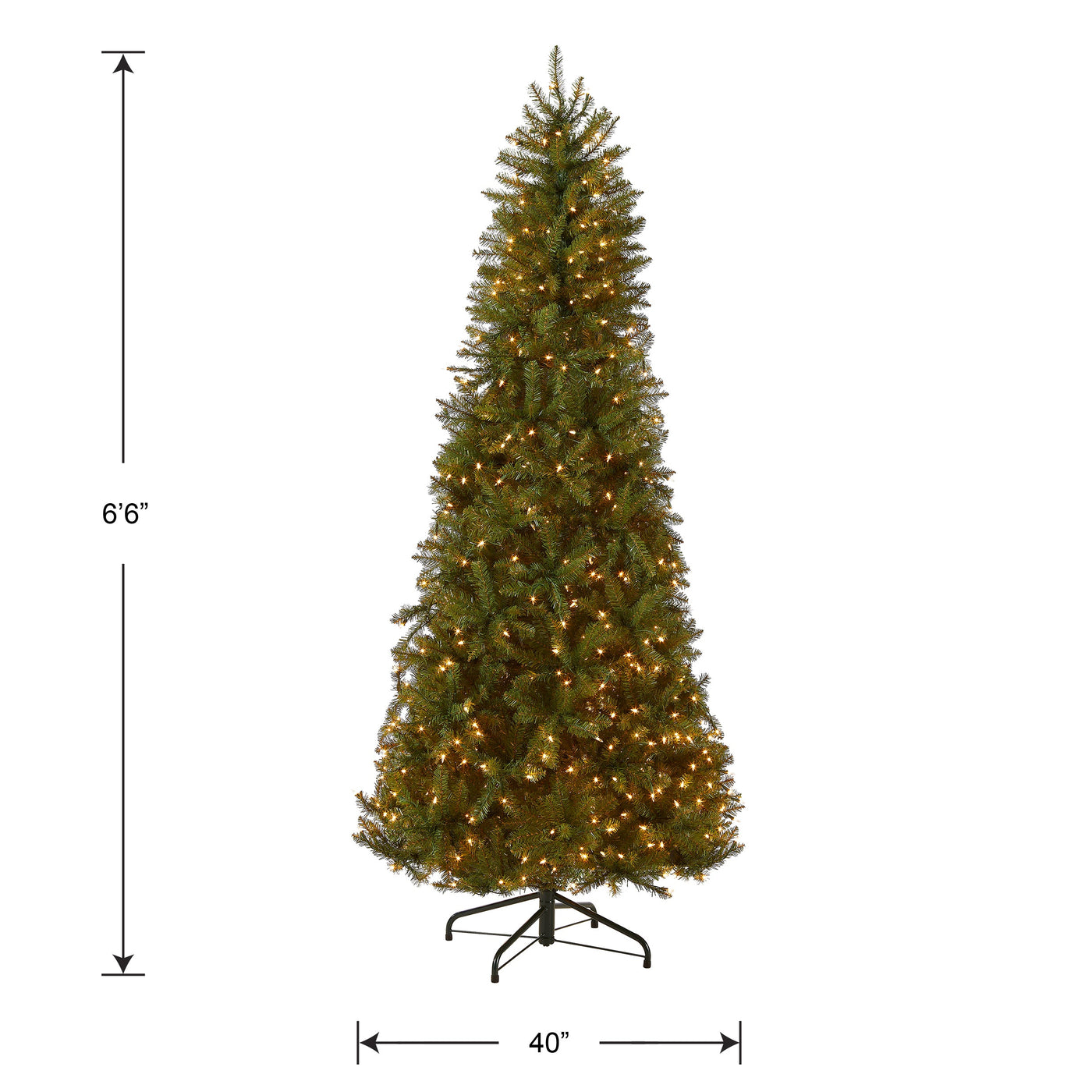 6.5 ft. Pre-Lit Dunhill Fir Slim Tree with Clear Lights