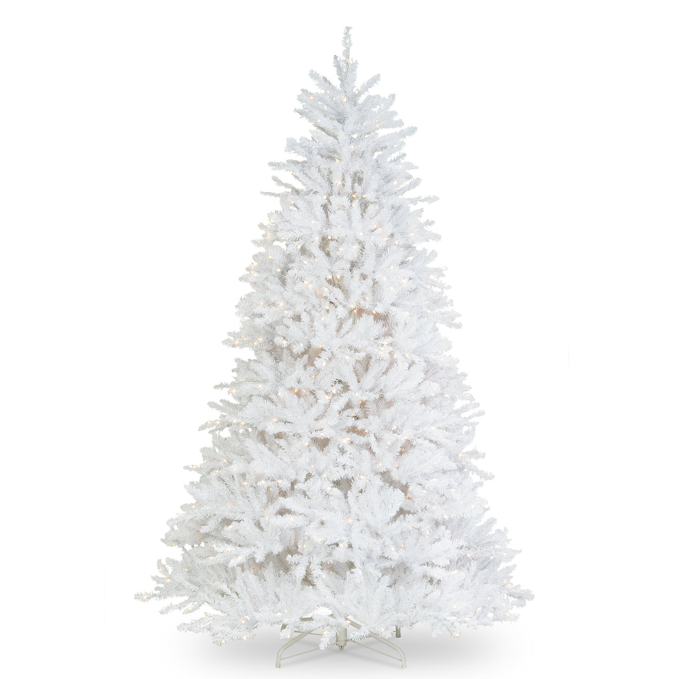 6.5 ft. Pre-Lit Dunhill Fir White Tree with Clear Lights