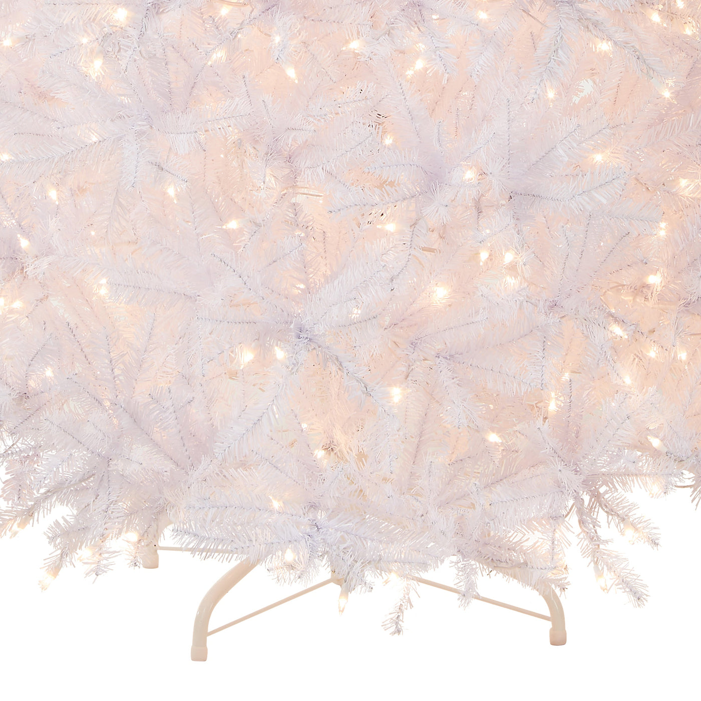 7.5 ft. Pre-Lit Dunhill Fir White Tree with Clear Lights