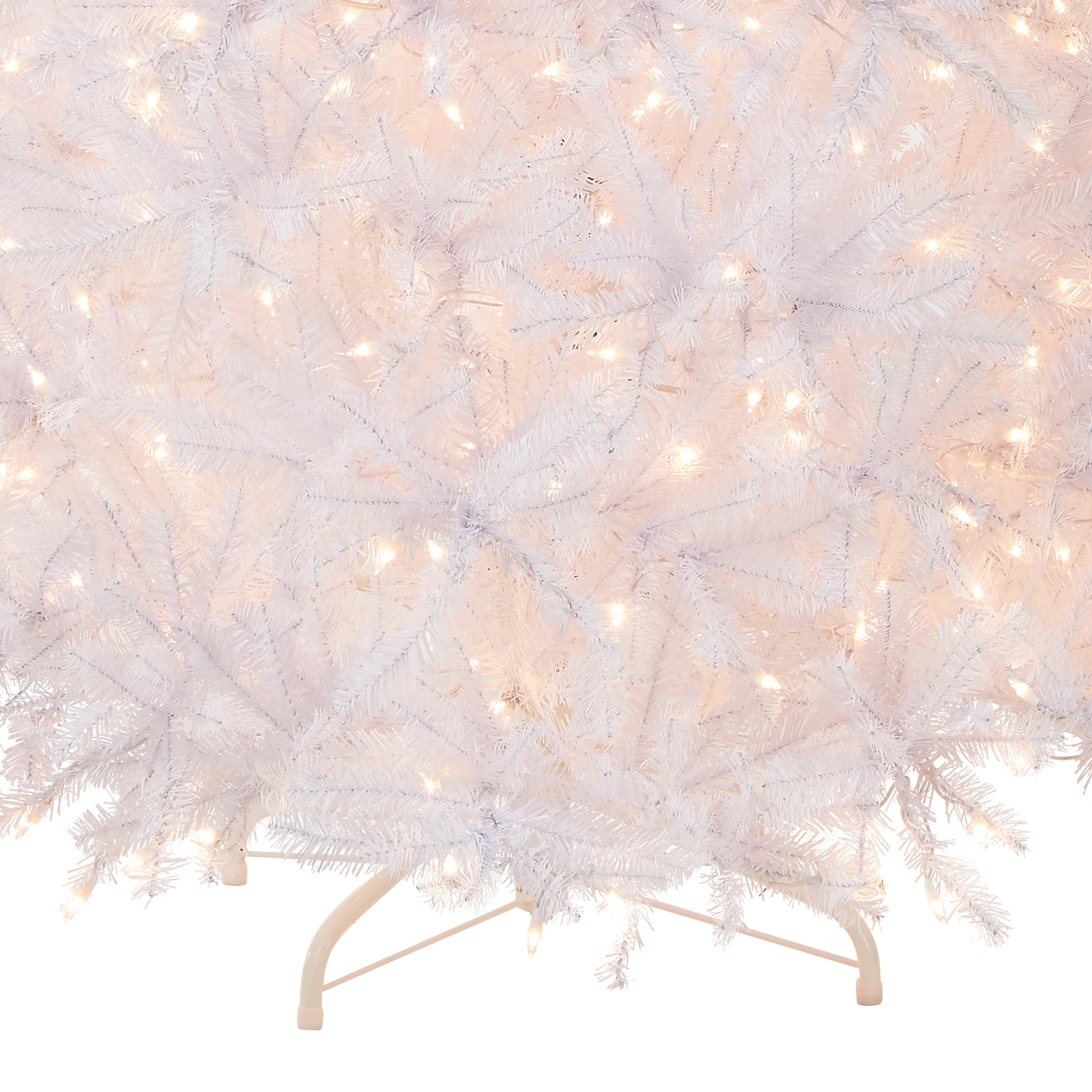 7.5 ft. Pre-Lit Dunhill Fir White Tree with Clear Lights
