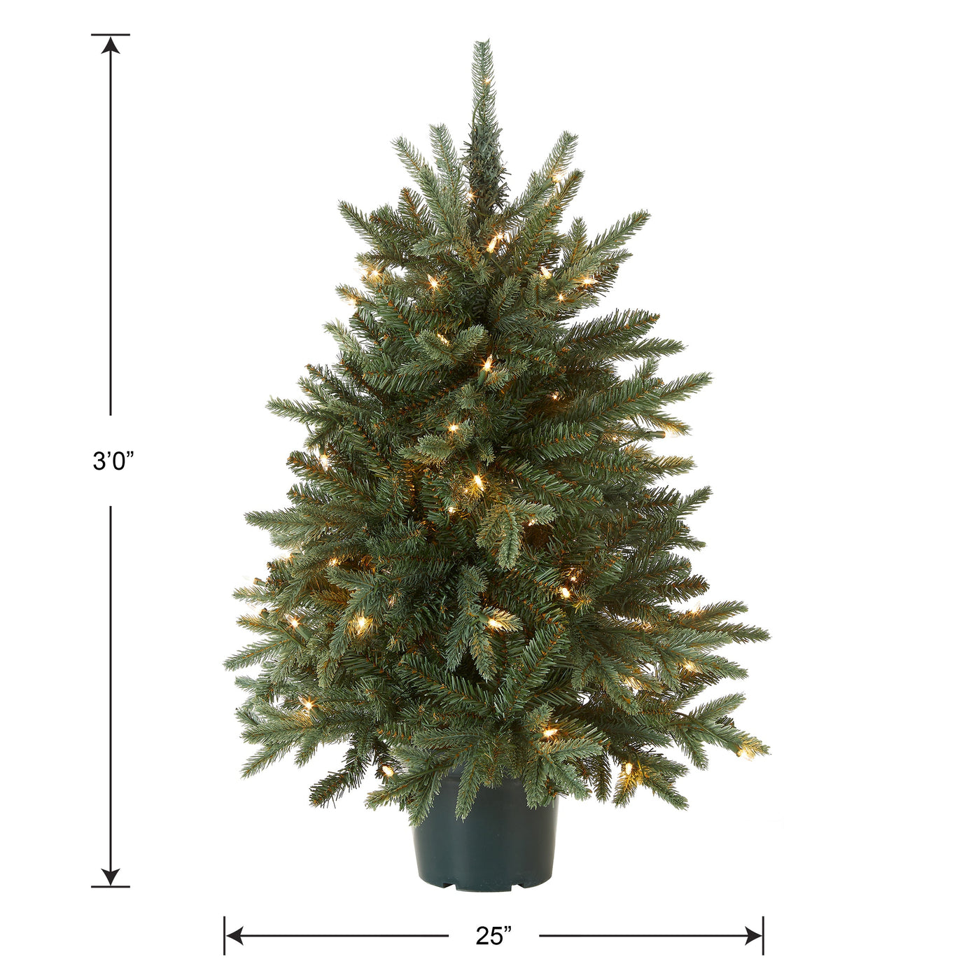 3 ft. Pre-Lit Everyday Collection Tree with Clear Lights