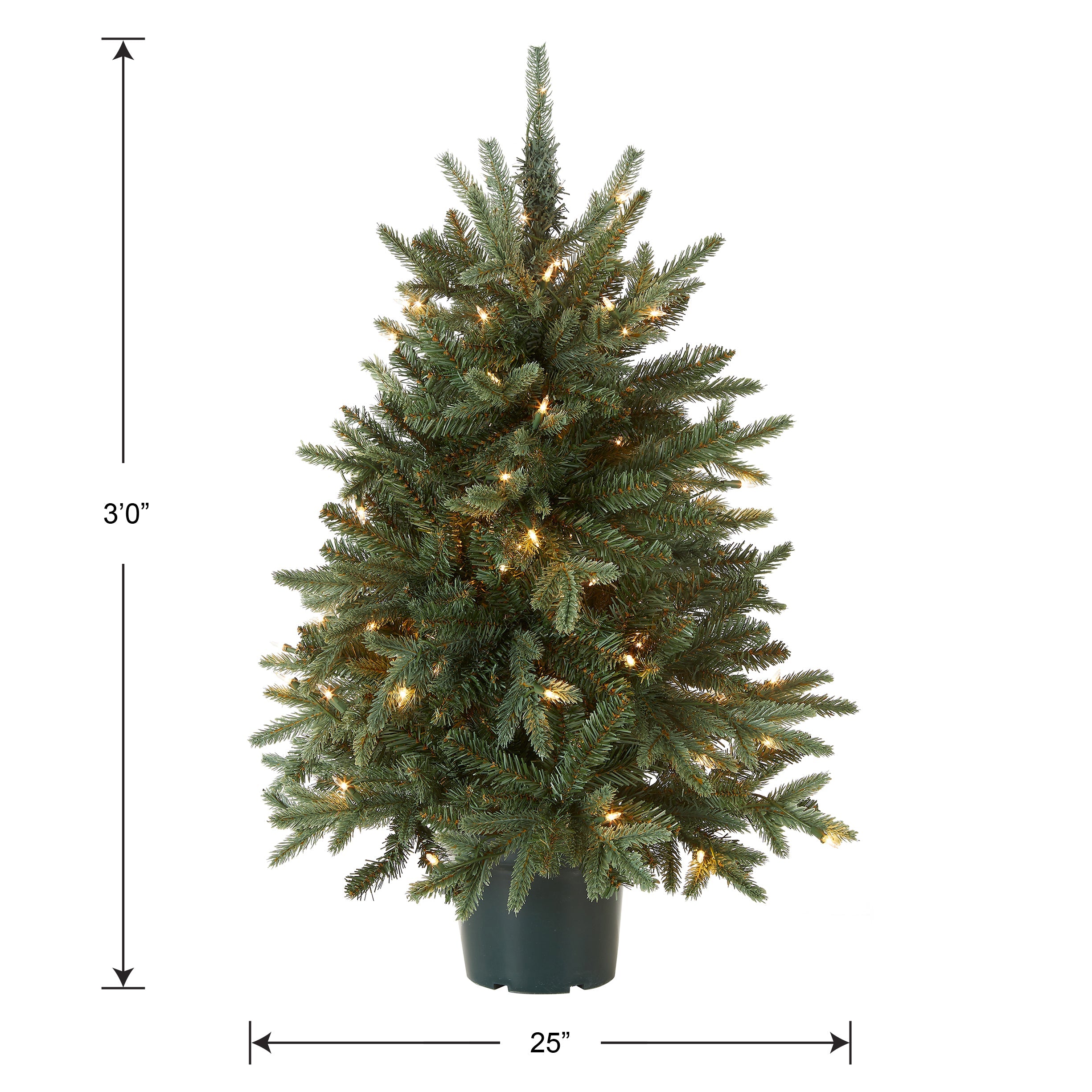 3 ft. Pre-Lit Everyday Collection Tree with Clear Lights