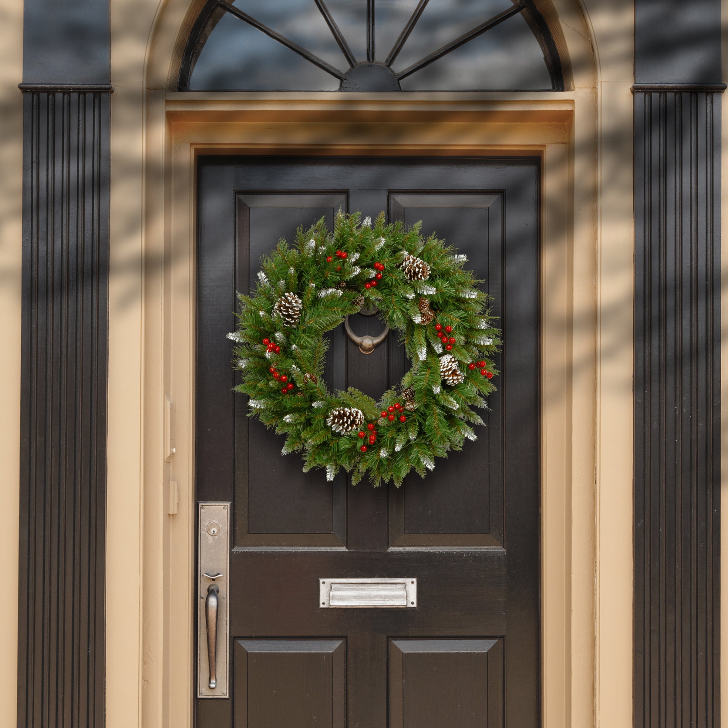 24 in. Frosted Berry Wreath