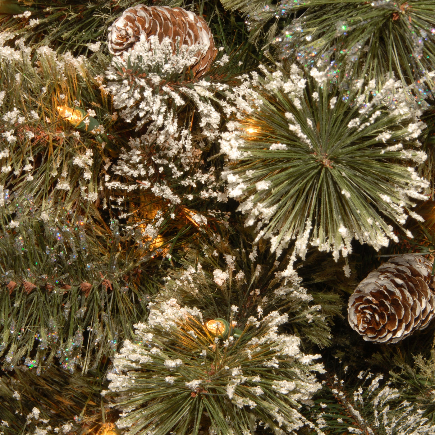 4 ft. Pre-Lit Glittery Bristle Tree with Clear Lights