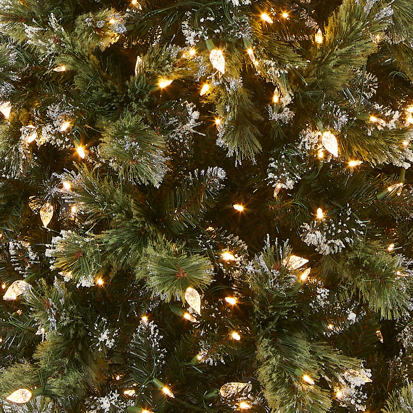 7.5 ft. Pre-Lit Glittery Bristle Slim Tree with LED Lights