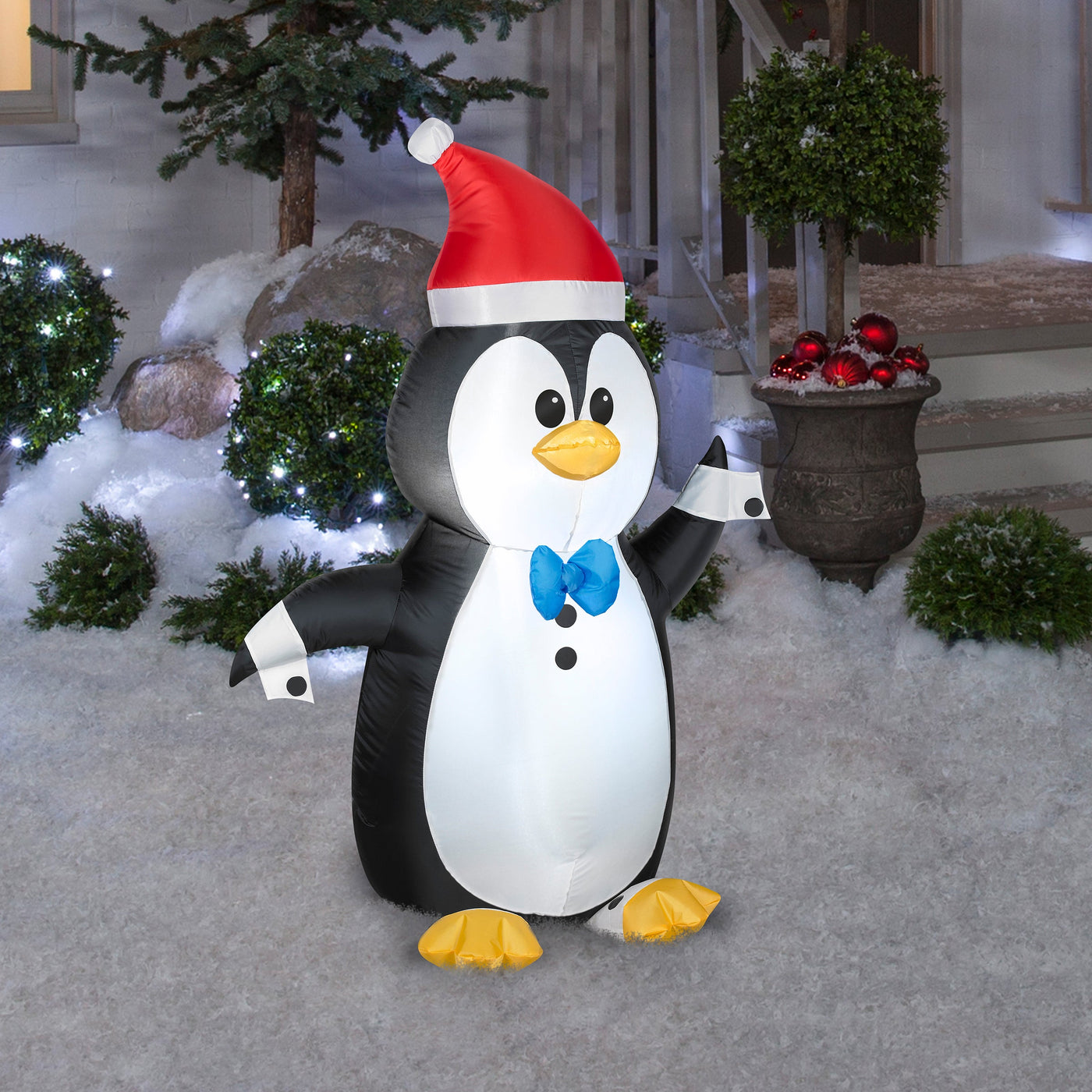 4 ft. Inflatable Waving Penguin with LED Lights