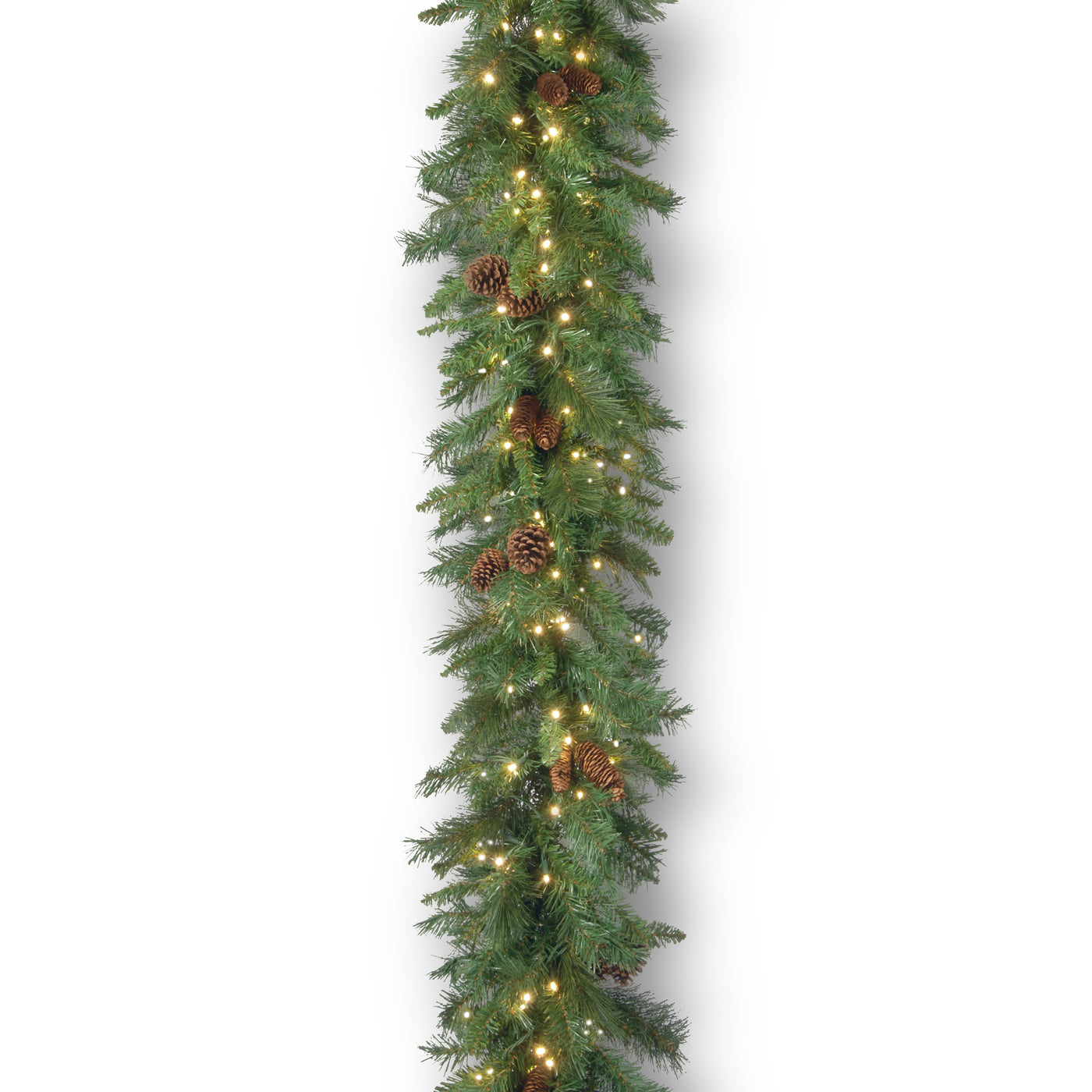 9 ft. Pre-Lit Garwood Spruce Garland with Warm White LED Lights - 24 in Diameter
