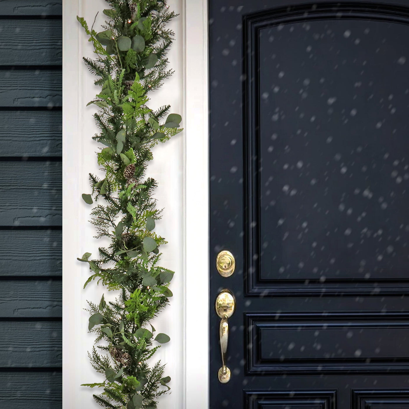 9 ft. Pre-Lit HGTV Home Collection Winter Garden Garland