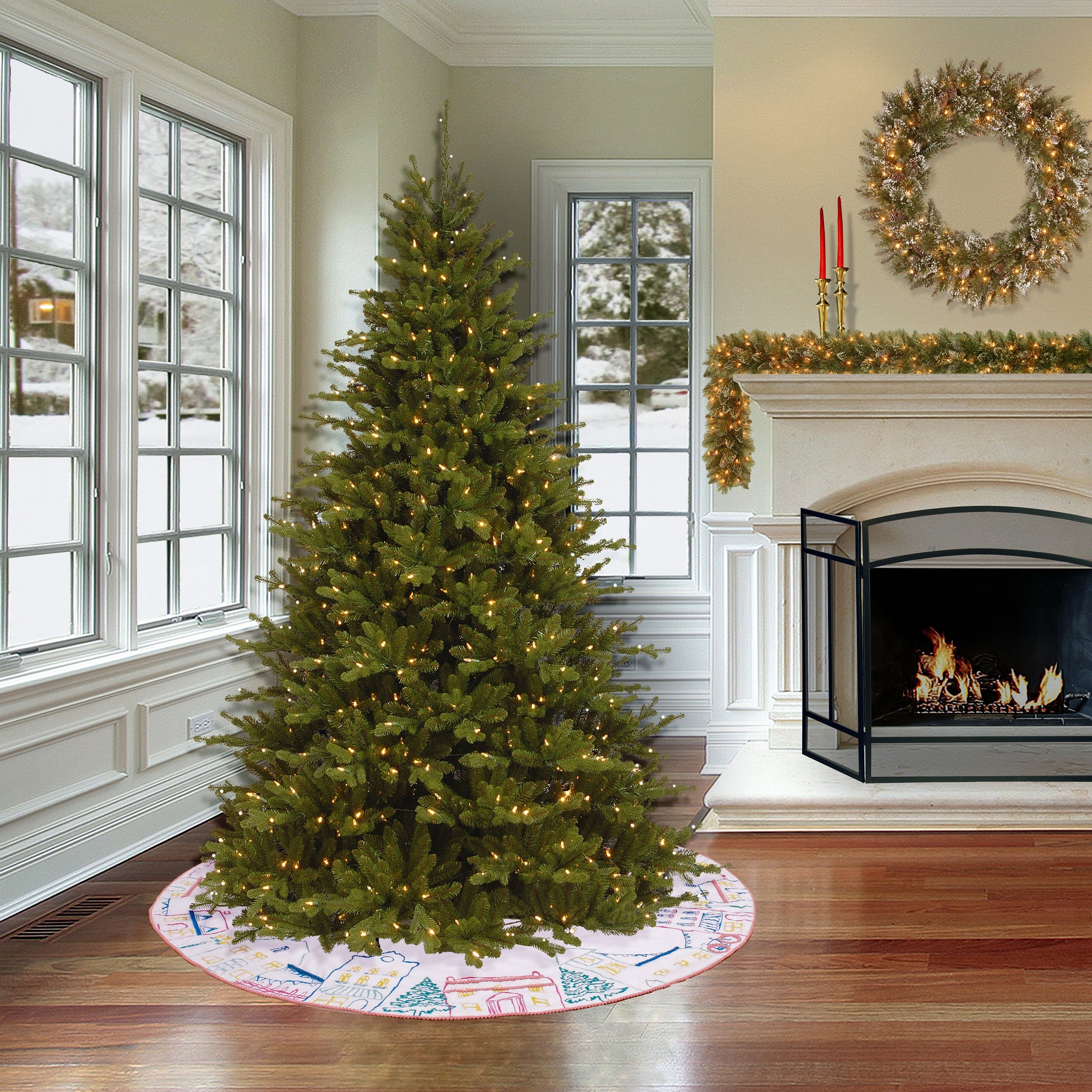 52 in. HGTV Home Collection Village Scene Tree Skirt