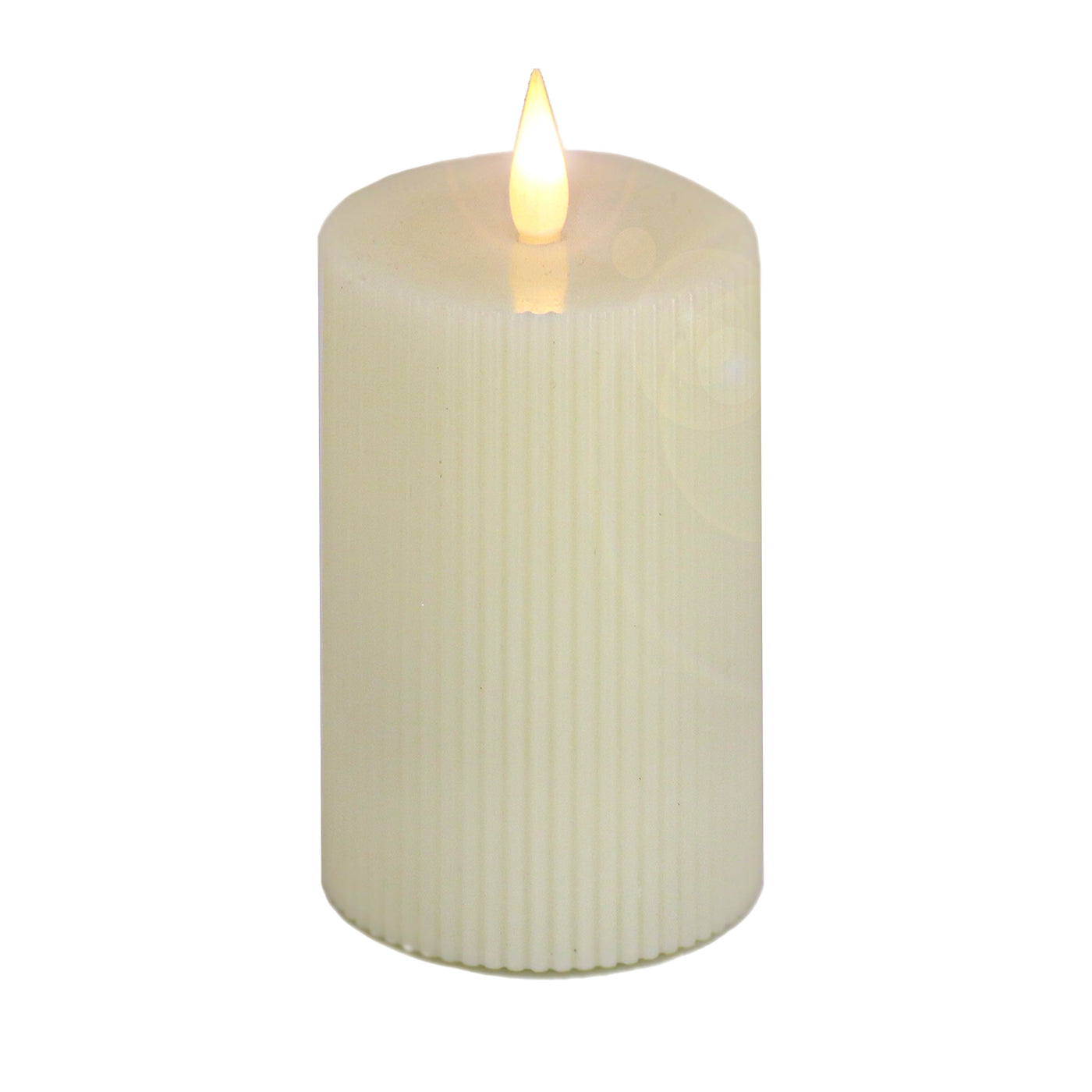 5 in. by 7 in. HGTV Home Collection Flameless Georgetown Pillar Candle, Ivory