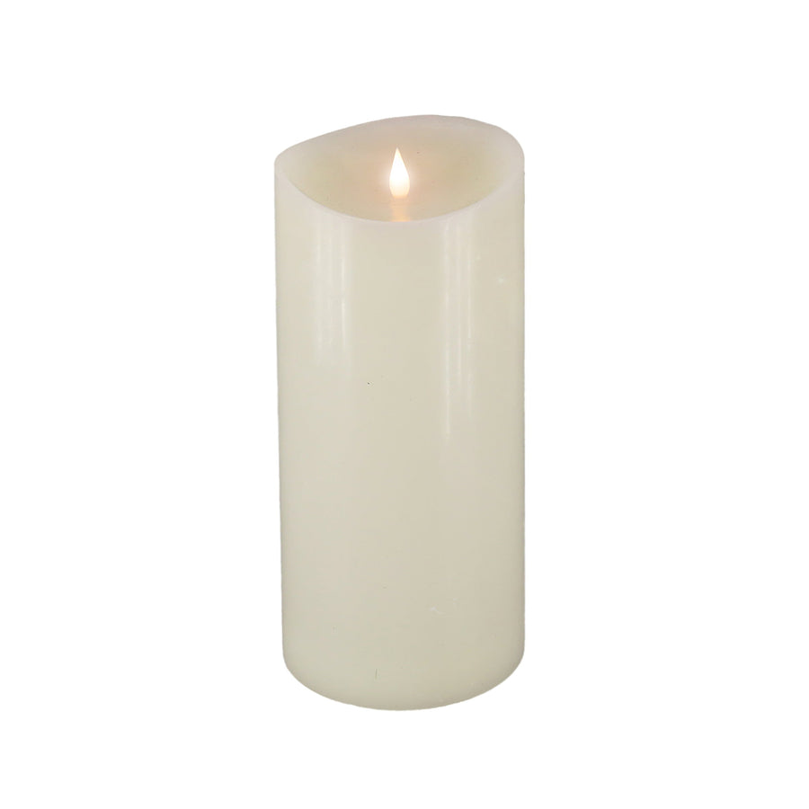 5 in. by 11 in. HGTV Home Collection Flameless Heritage Pillar Candle, Ivory