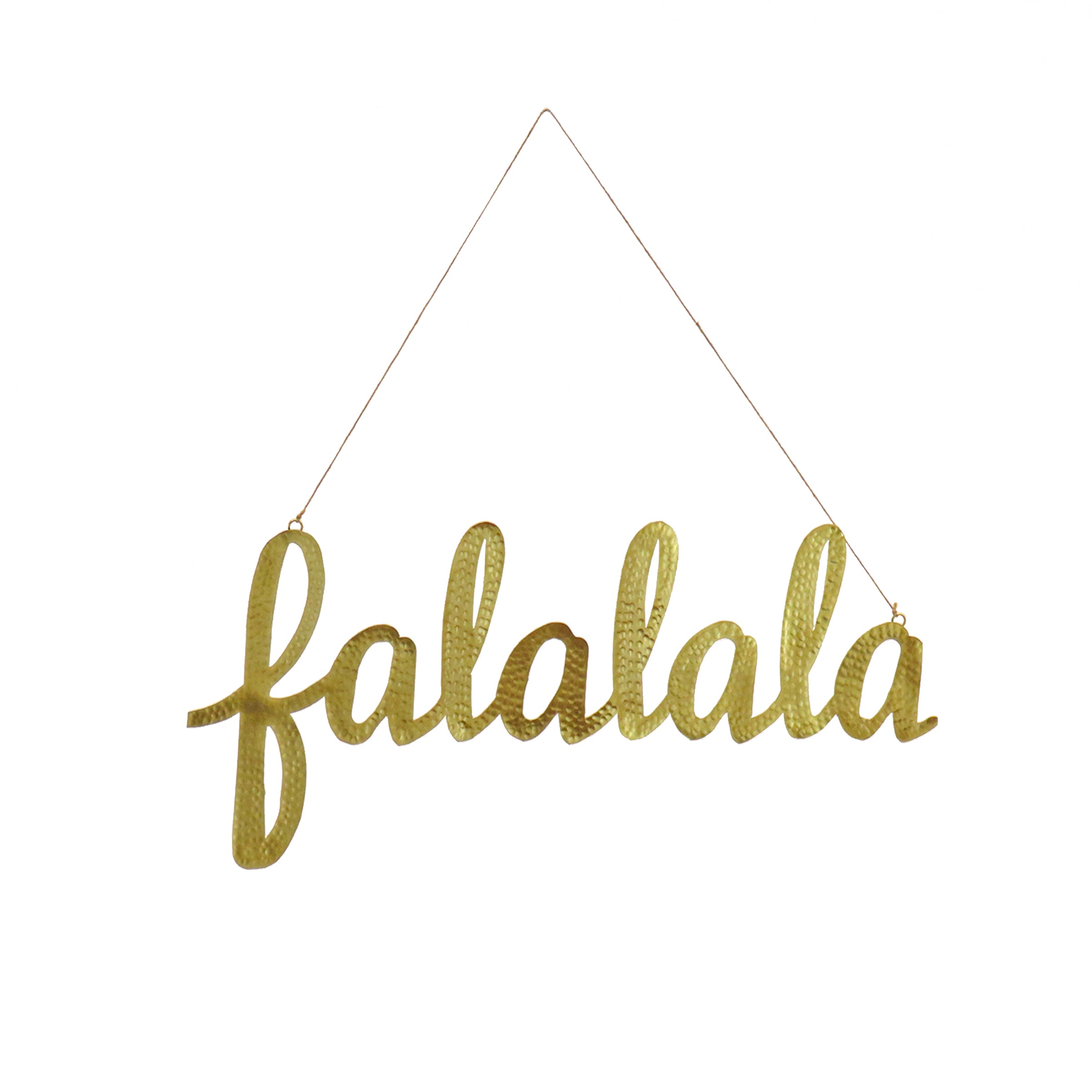 19 in. HGTV Home Collection Falalala Metal Wall Decoration