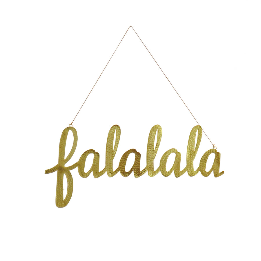 19 in. HGTV Home Collection Falalala Metal Wall Decoration