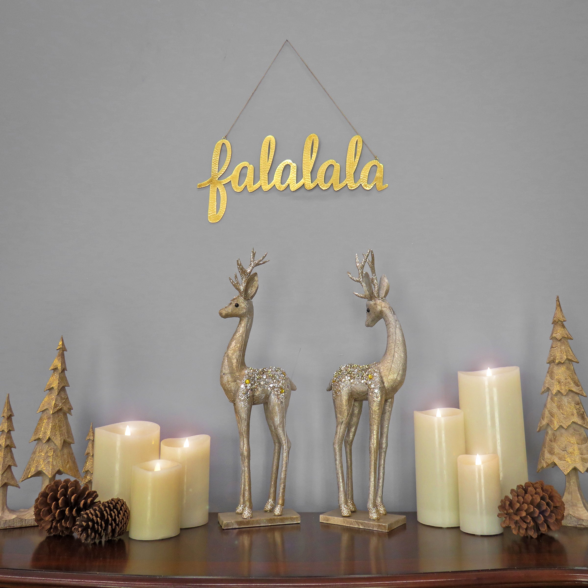 19 in. HGTV Home Collection Falalala Metal Wall Decoration