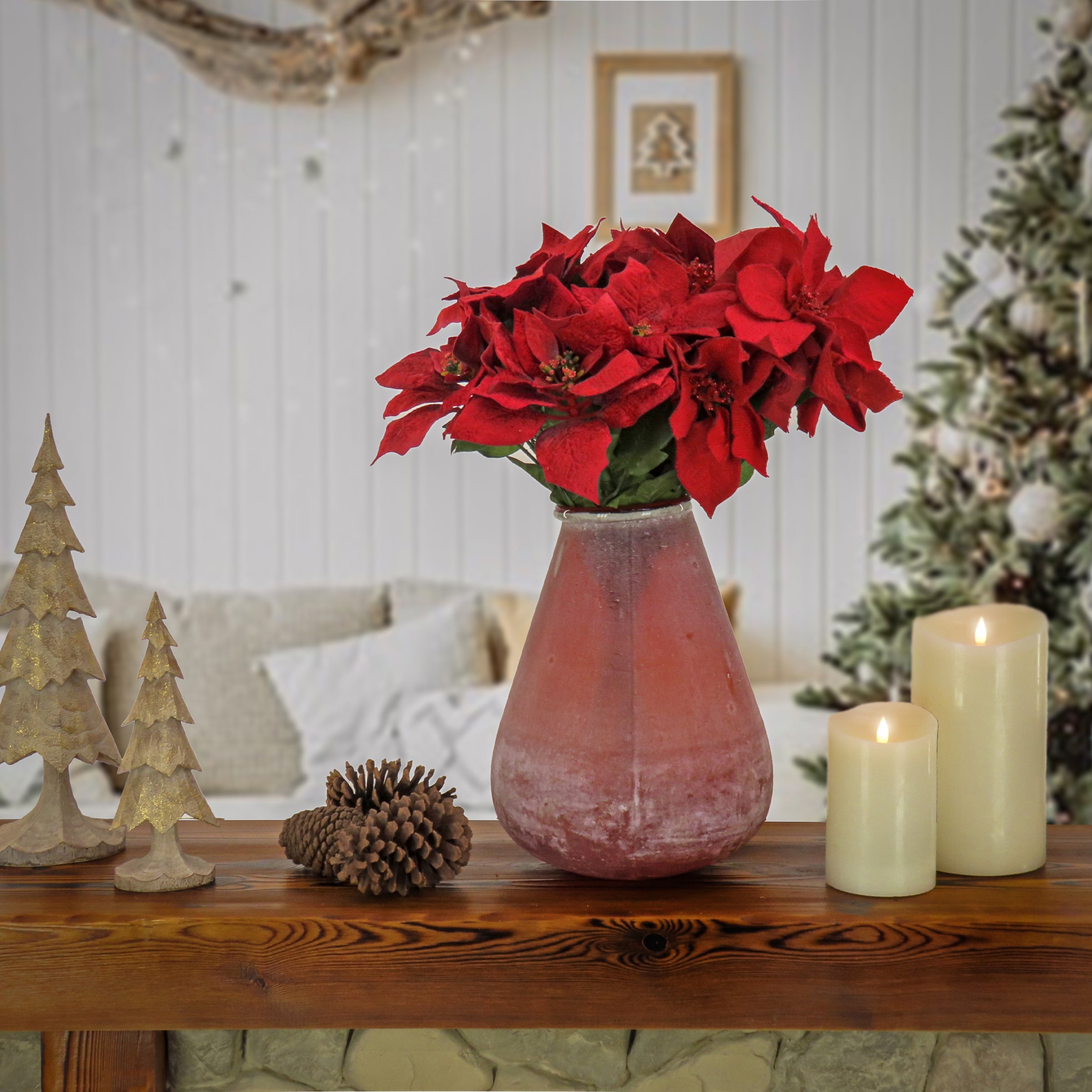 13 in. HGTV Home Collection Buried Vase, Rust