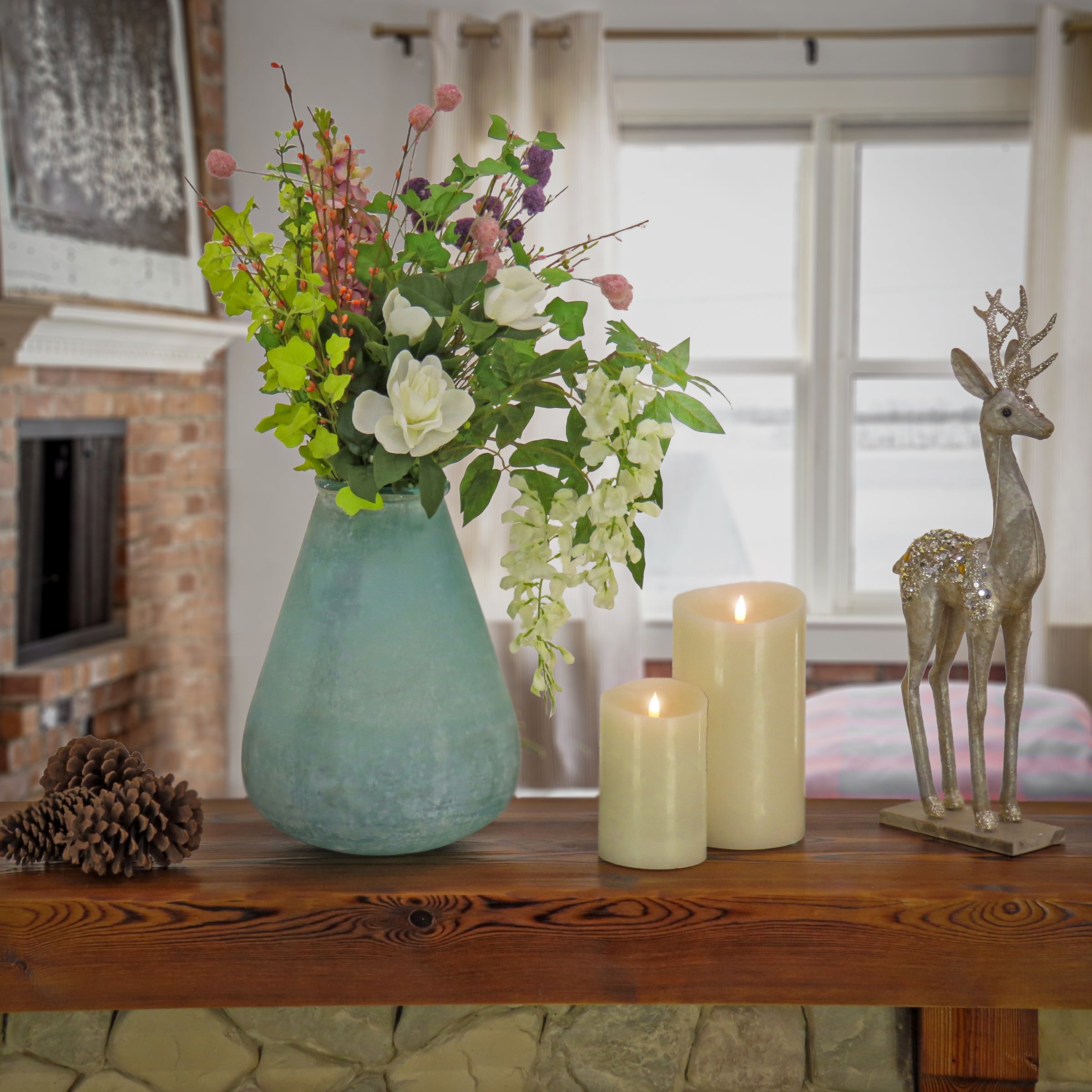 13 in. HGTV Home Collection Buried Vase, Turquoise