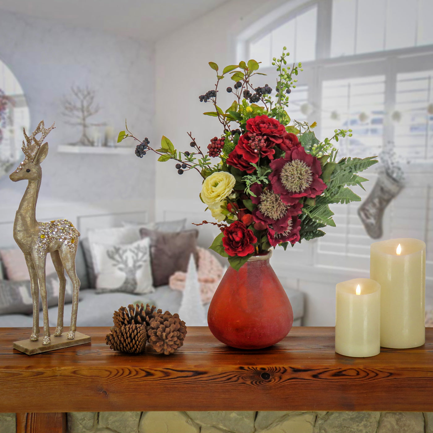 9 in. HGTV Home Collection Buried Vase, Rust