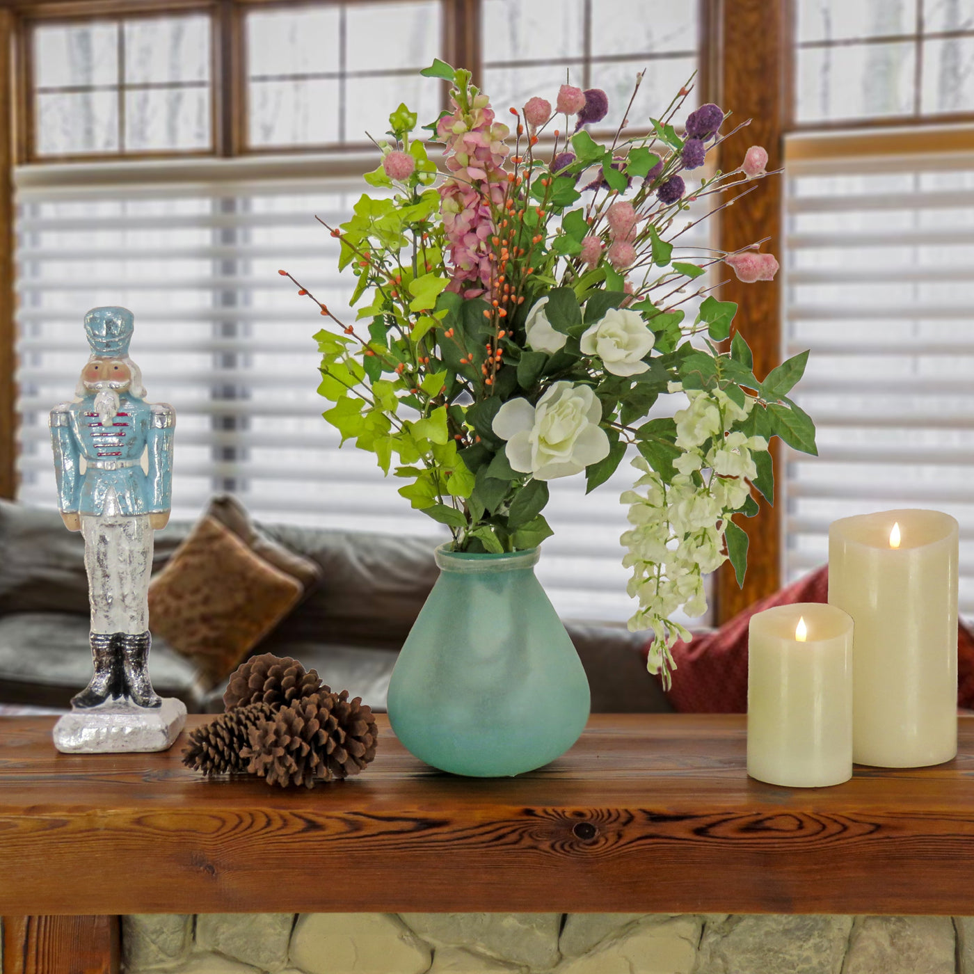 9 in. HGTV Home Collection Buried Vase, Turquoise