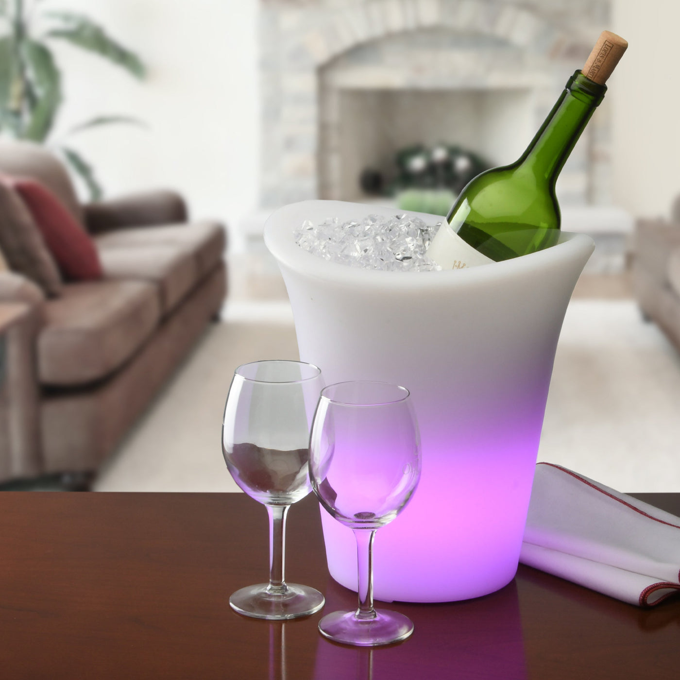 10 in. Ice Bucket with Color Changing LED Lights