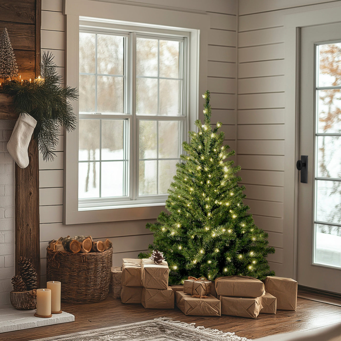 4 ft. Pre-Lit Kincaid Spruce Tree with Clear Lights