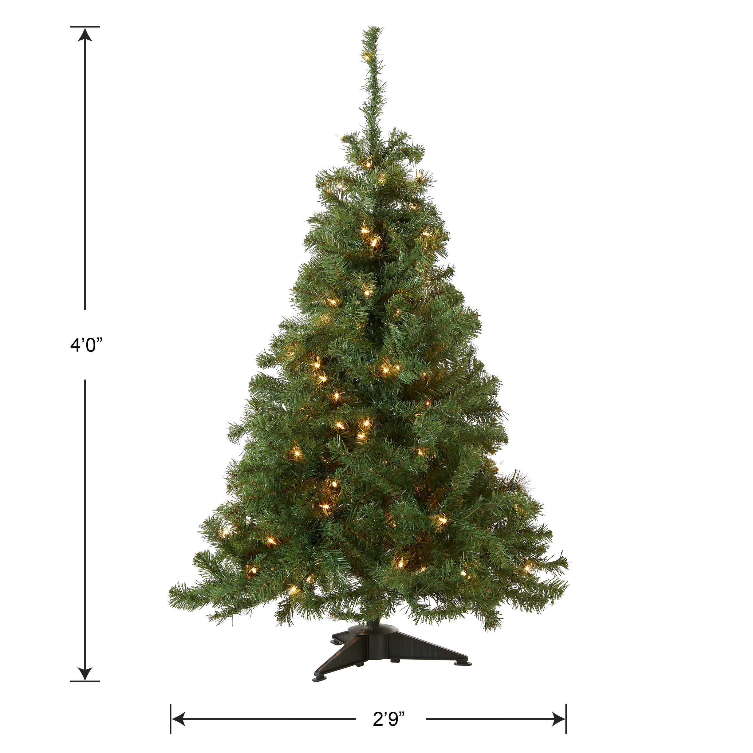 4 ft. Pre-Lit Kincaid Spruce Tree with Clear Lights