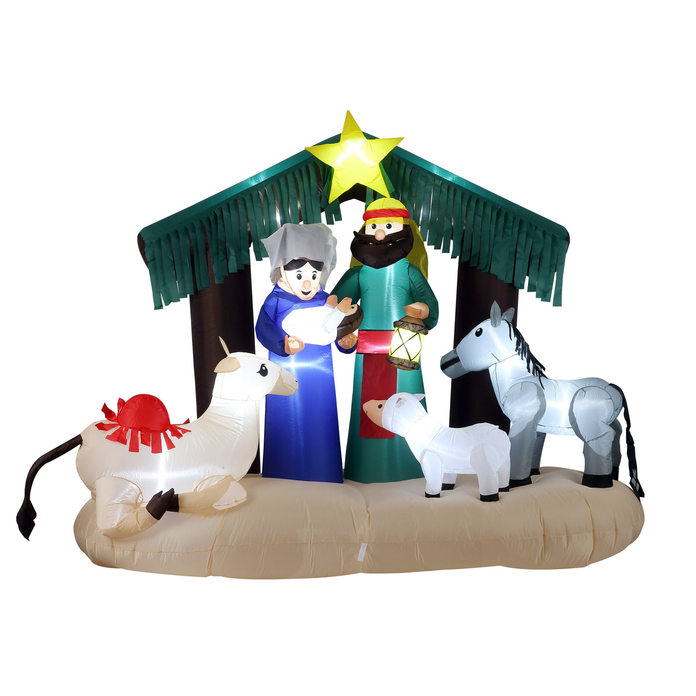 6.5 ft Inflatable Nativity Scene with LED Lights