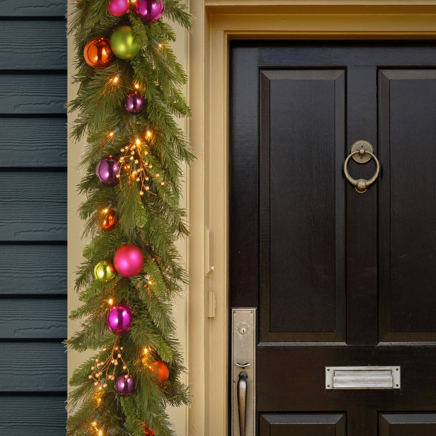 6 ft. Pre-Lit Kaleidoscope Garland with Warm White LED Lights