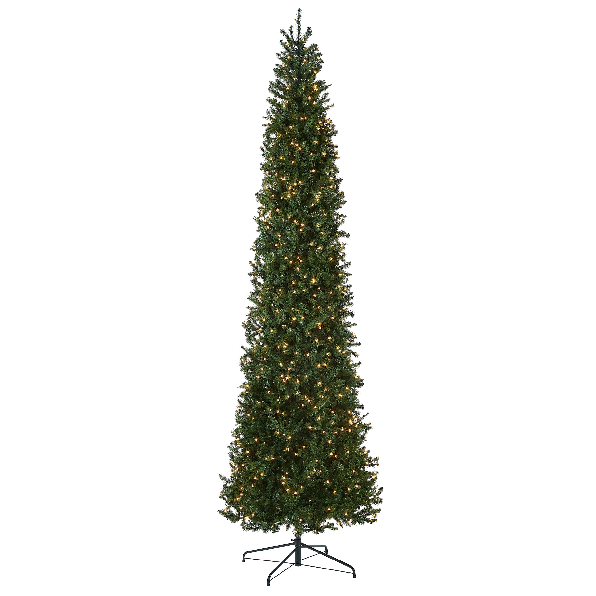 10 ft.Pre-Lit Kingswood Fir Pencil Slim Tree with Clear Lights