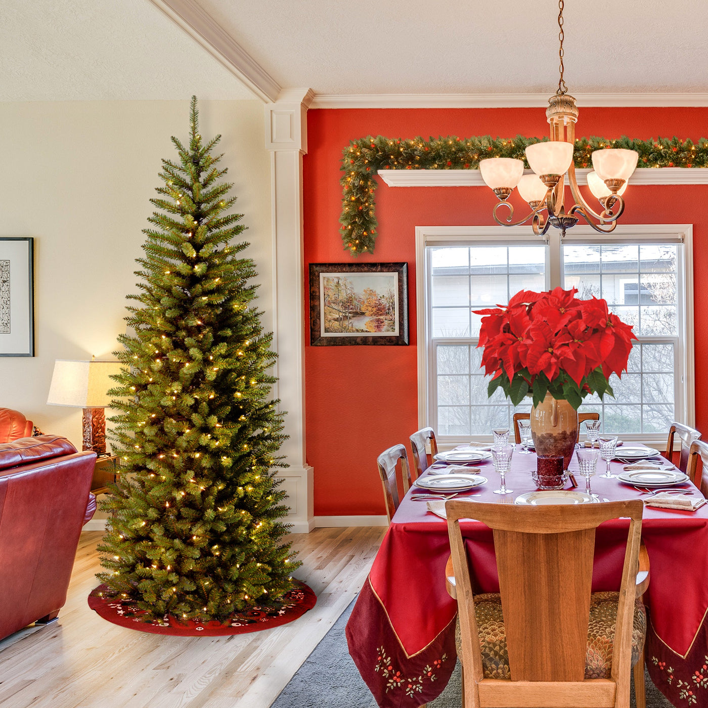 6 ft. Pre-Lit Kingswood Fir Pencil Tree with Clear Lights