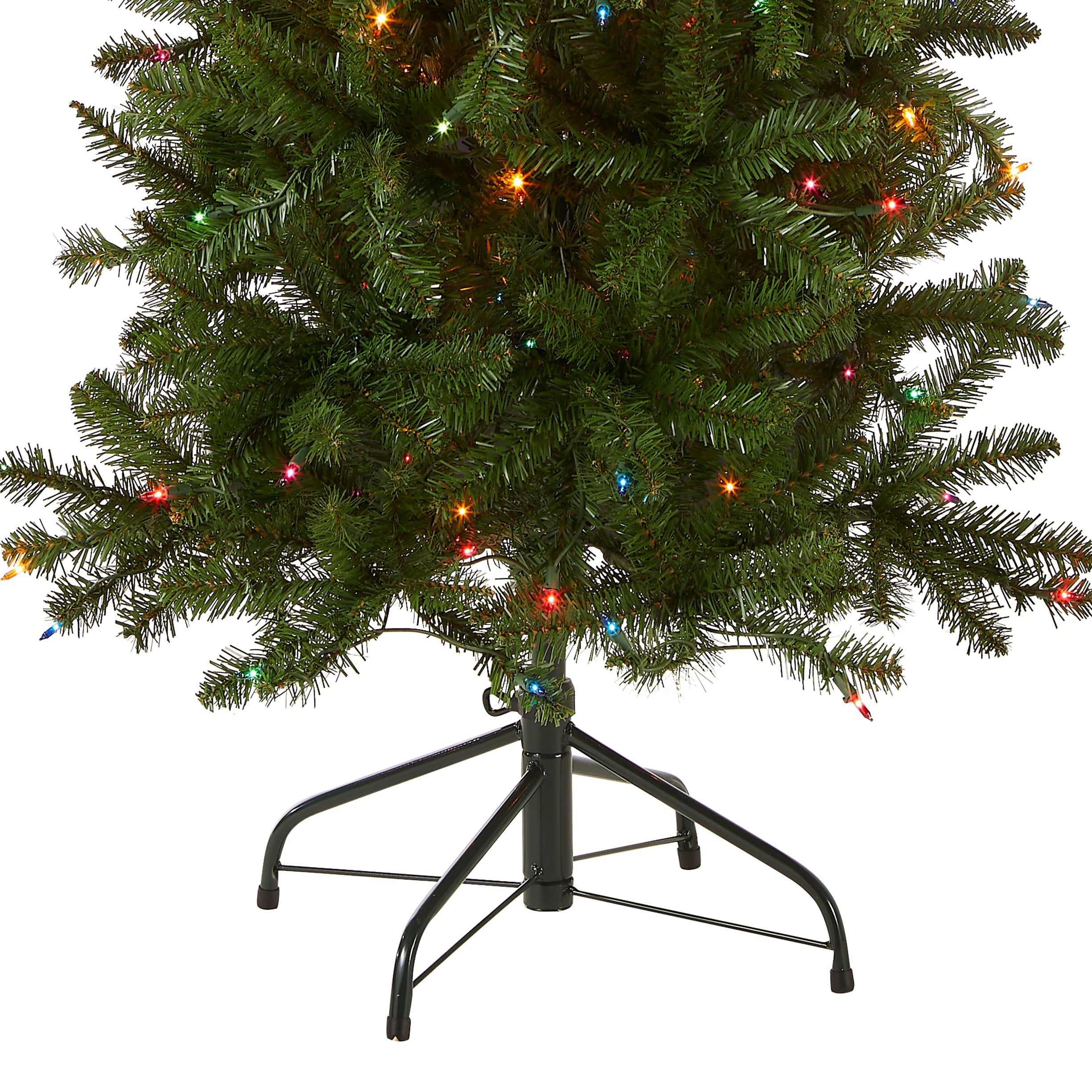 6.5 ft. Pre-Lit Kingswood Fir Pencil Tree with Multicolor Lights