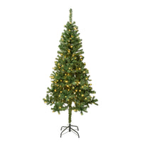 6 ft. Pre-Lit Linden Spruce Tree with Warm White LED Lights