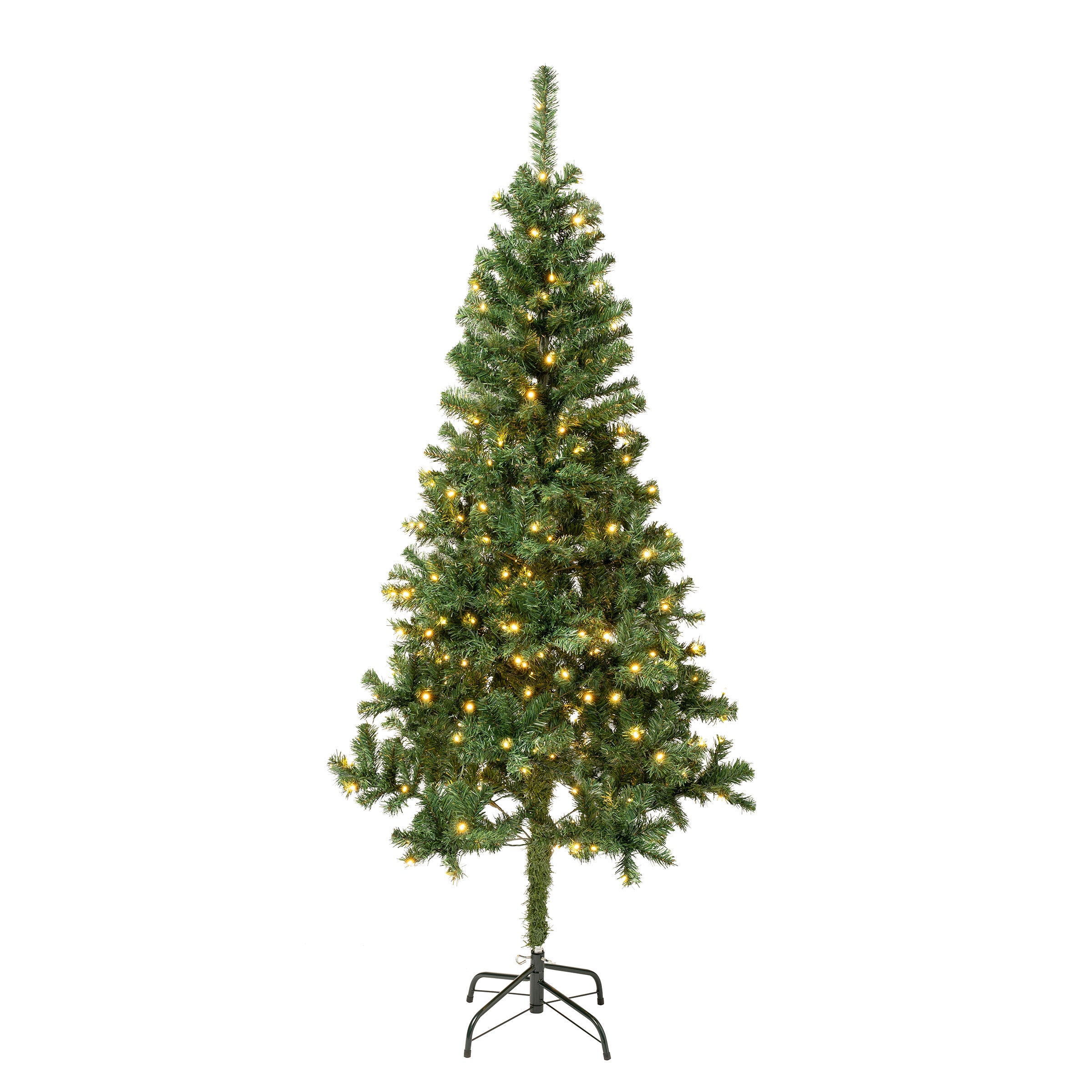 6 ft. Pre-Lit Linden Spruce Tree with Warm White LED Lights