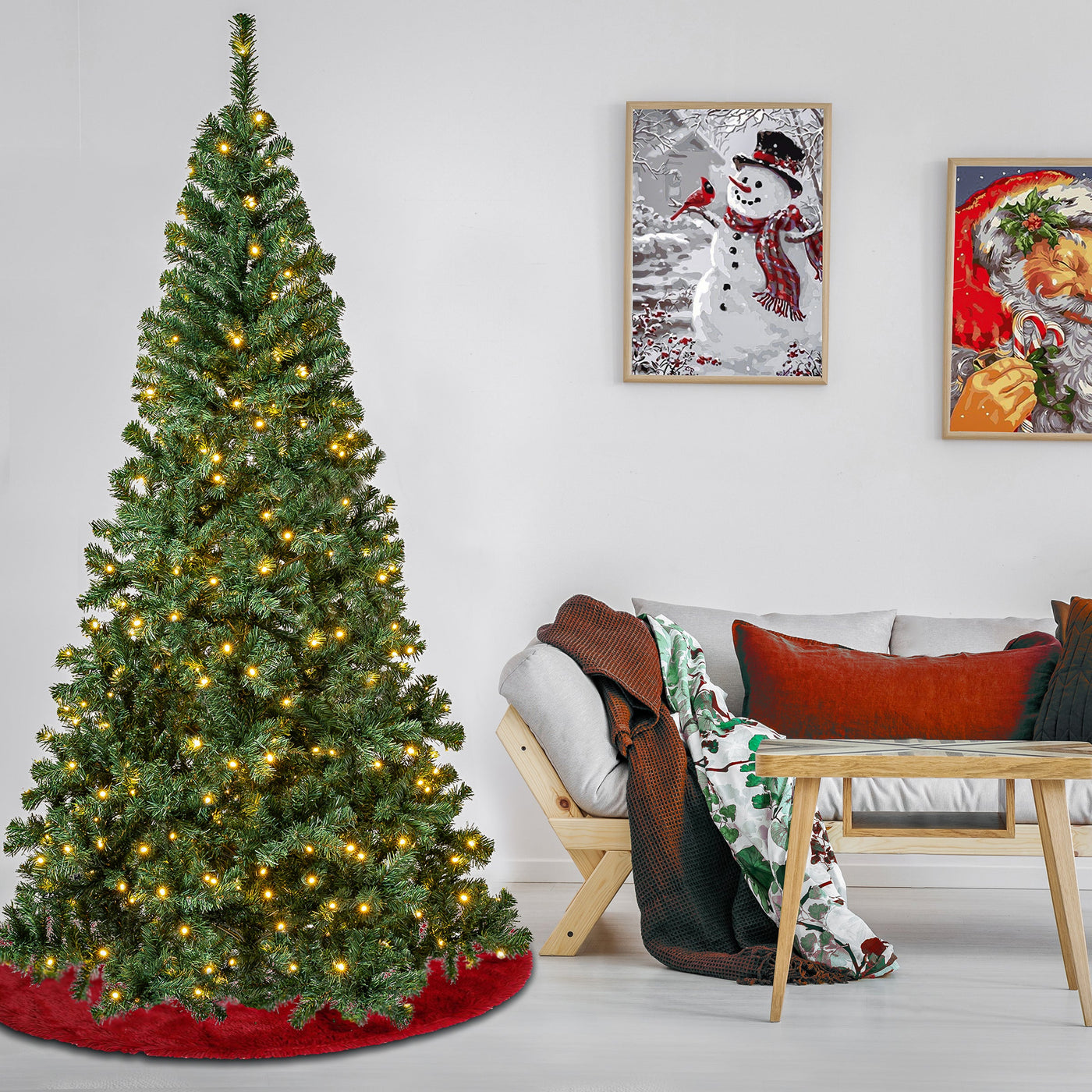 7.5 ft. Pre-Lit Linden Spruce Tree with Warm White LED Lights