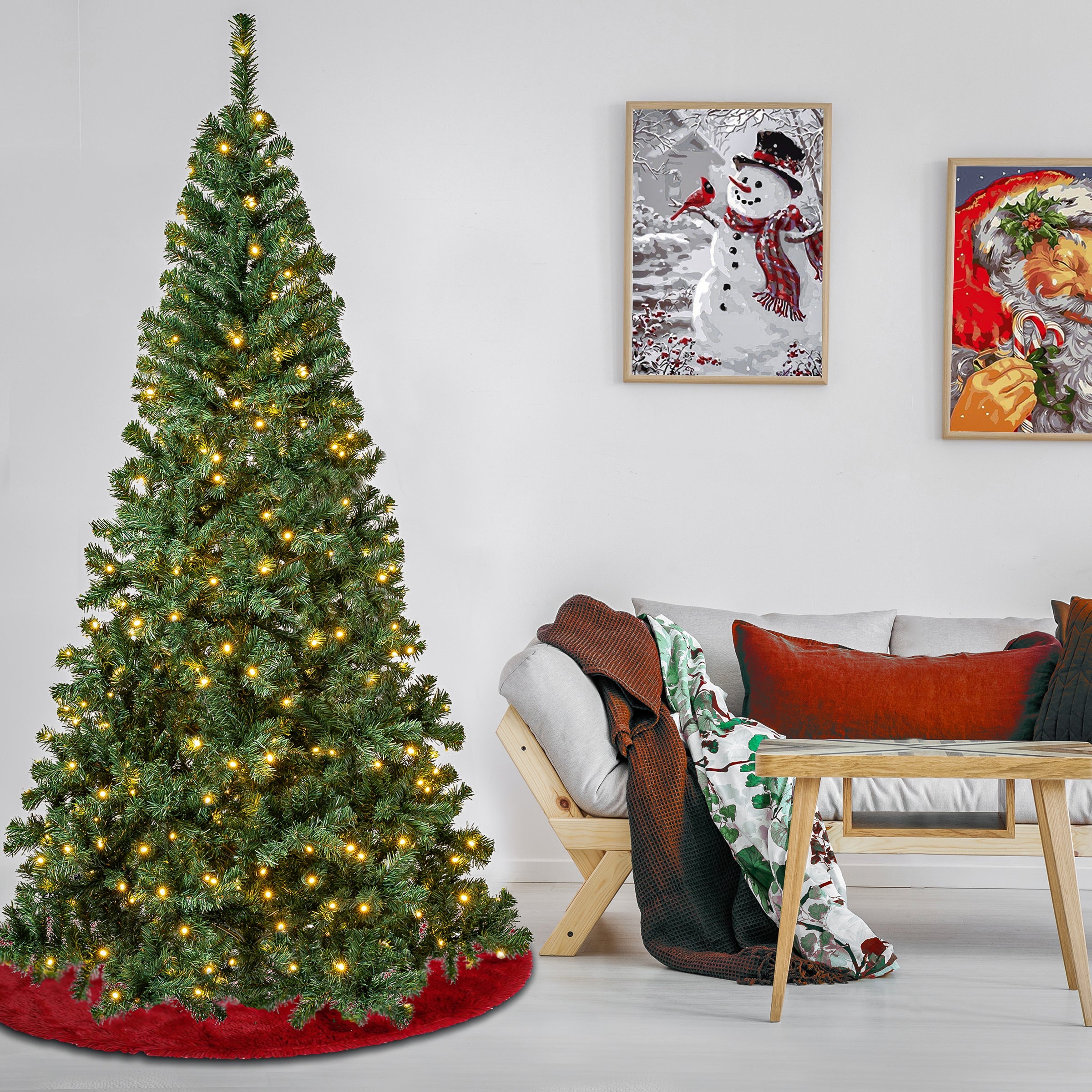 7.5 ft. Pre-Lit Linden Spruce Tree with Warm White LED Lights