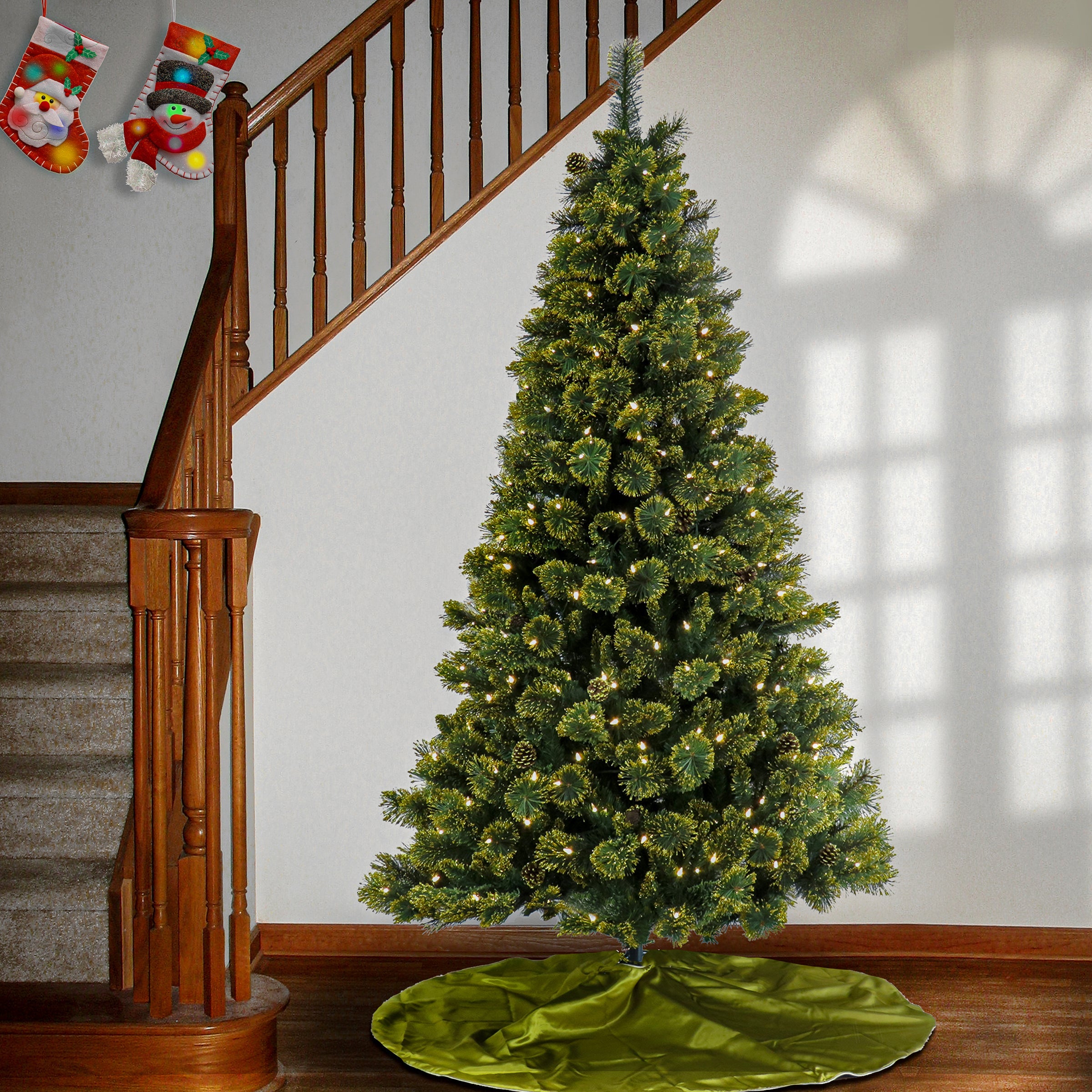 7 ft. Pre-Lit Maine Pine Tree with LED Lights