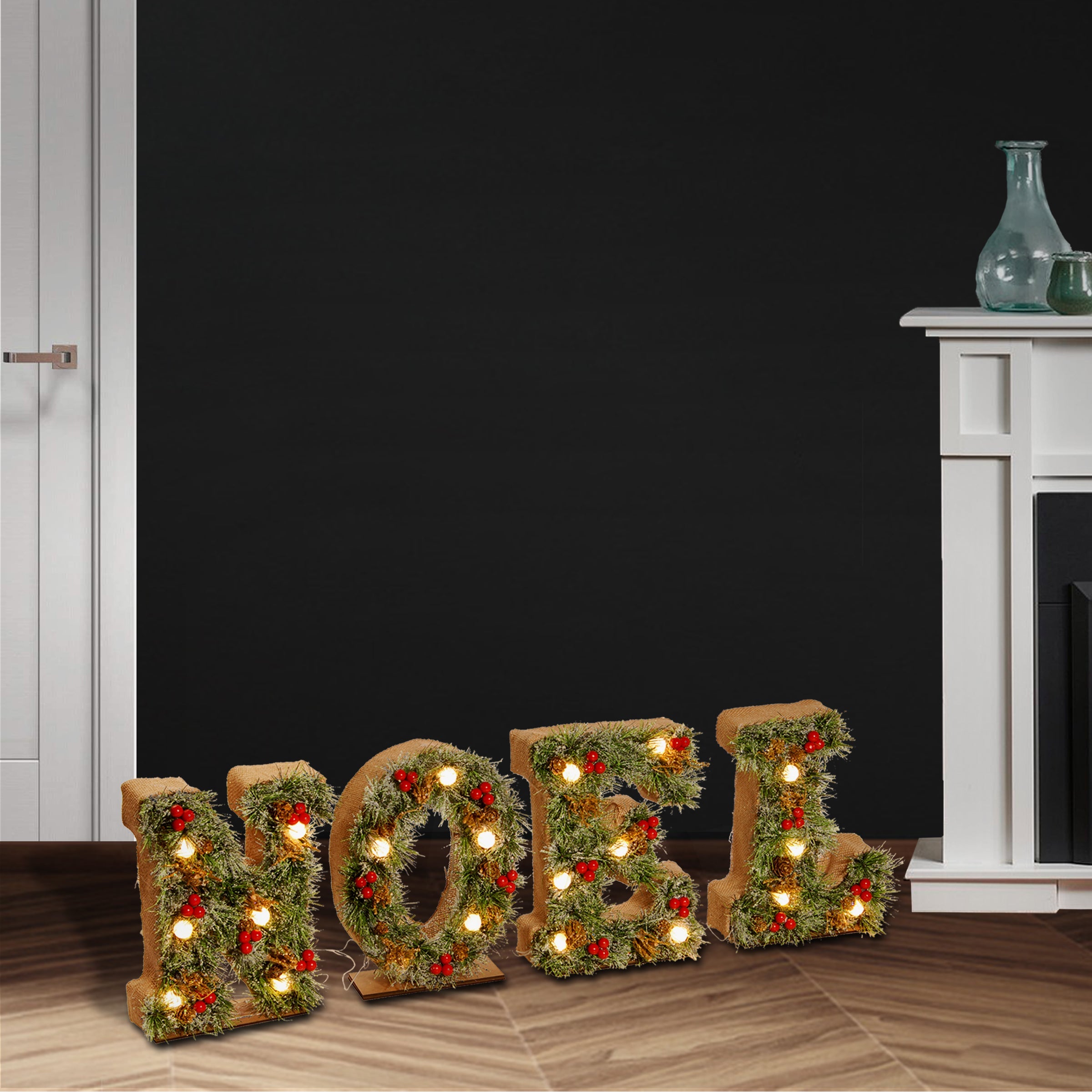 36 in. Pre-Lit NOEL Decoration