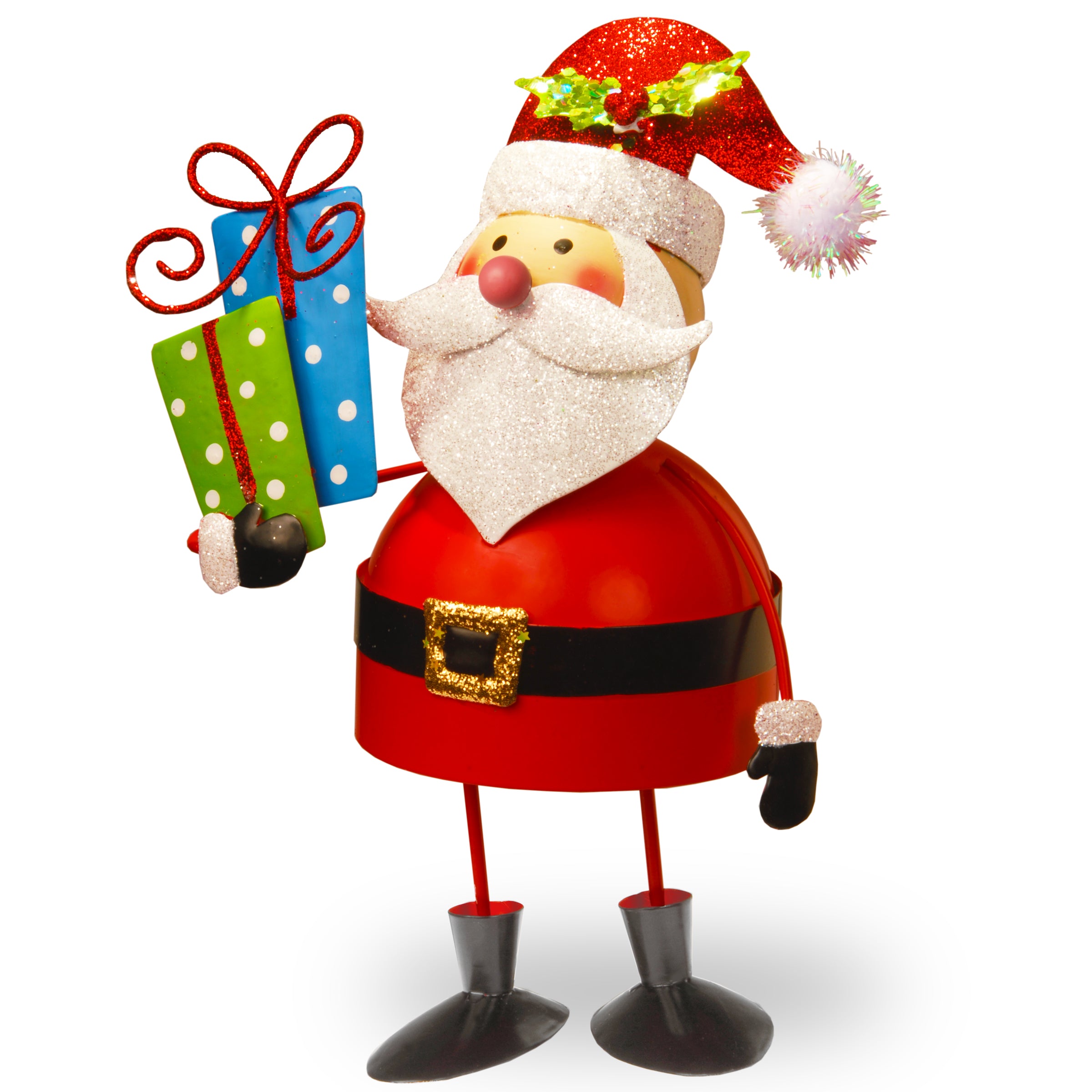 10" Metal Bobble Santa