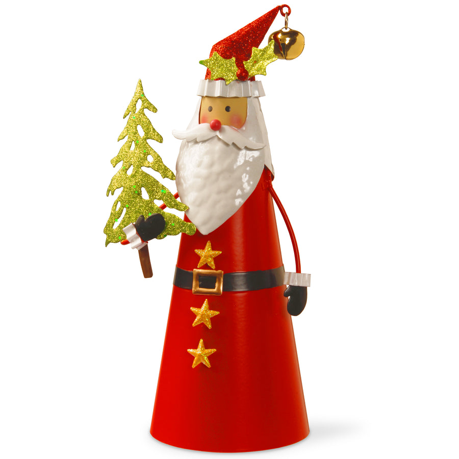 12" Metal Santa Character