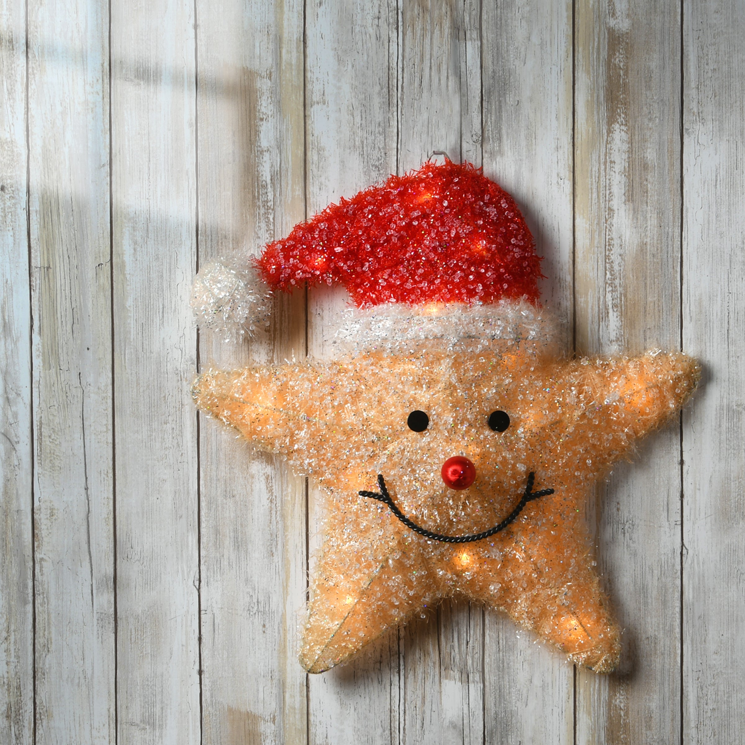 18 in. Battery Operated Smiling Yellow Star