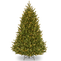 6.5 ft. Pre-Lit Natural Fraser Fir Medium Tree with Clear Lights