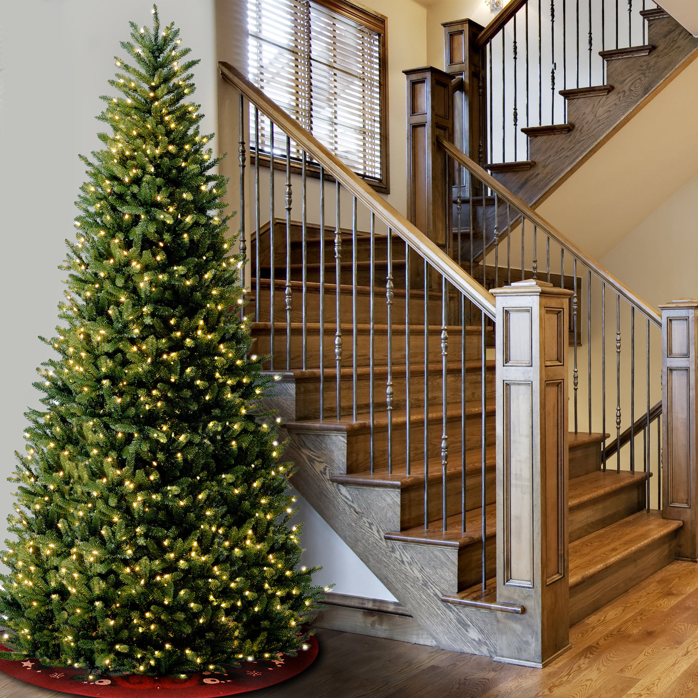 10 ft. Pre-Lit Natural Fraser Slim Fir Tree with Clear Lights
